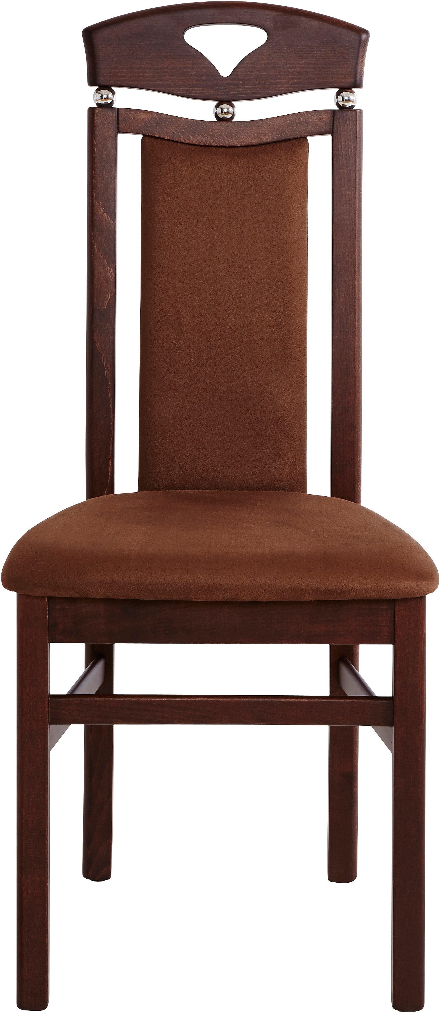 Thumbnail - Home affaire Esszimmerstuhl "Berta Küchenstuhl" (Set) 2 Stk.Bezug in Microfaser, Gestell aus Buche Massivholz