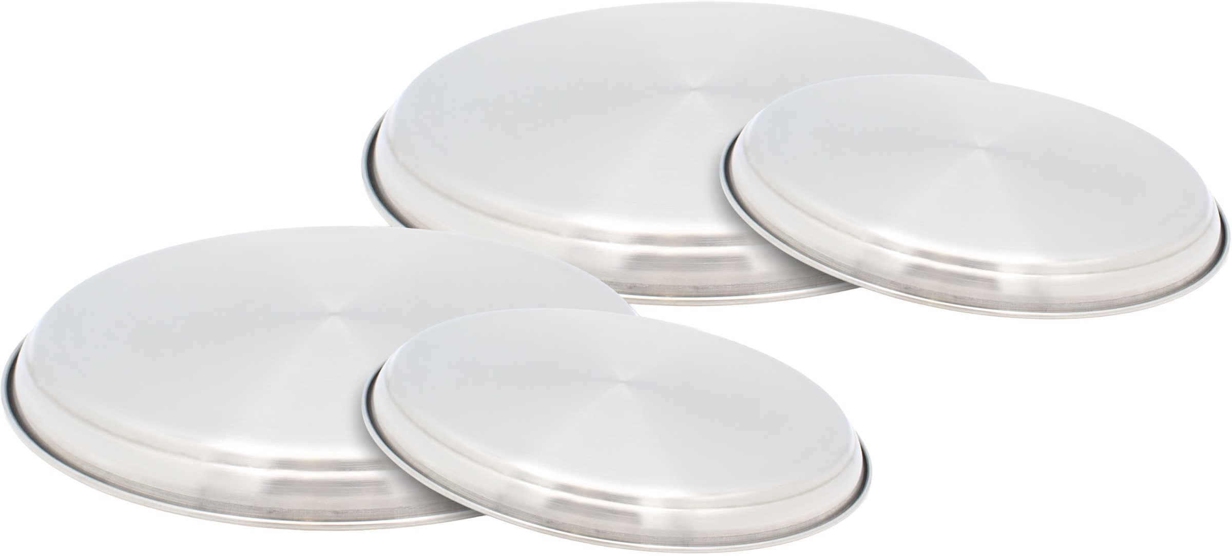Krüger Herd-Abdeckplatte "Edelstahl Herdplatten-Set, 4-tlg." (2x Ø 16 cm + günstig online kaufen