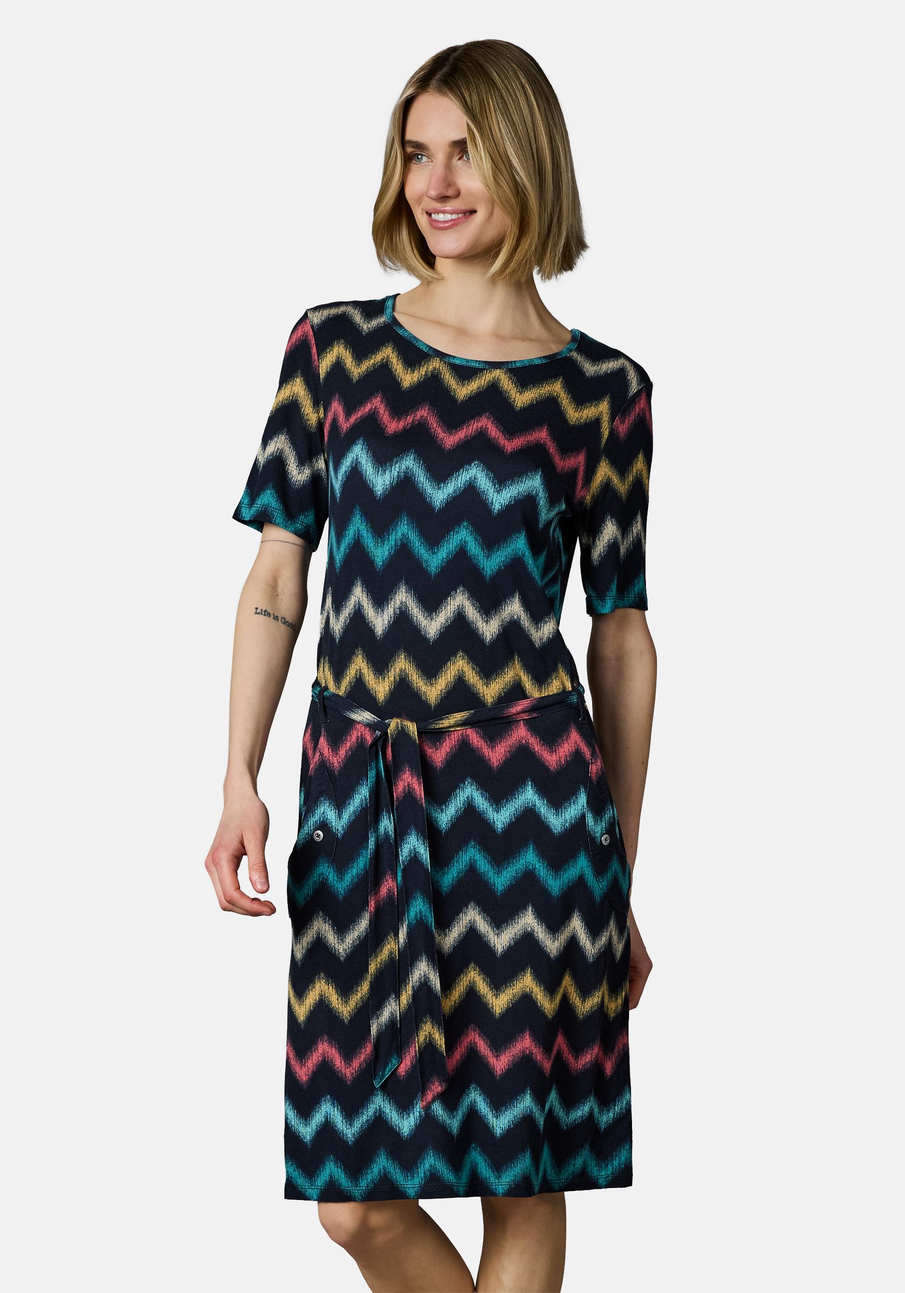 Ragwear Sommerkleid "Taggiana Print YOUMODO" Eingrifftaschen Damen Midikleid mit Taillenband und Taschen