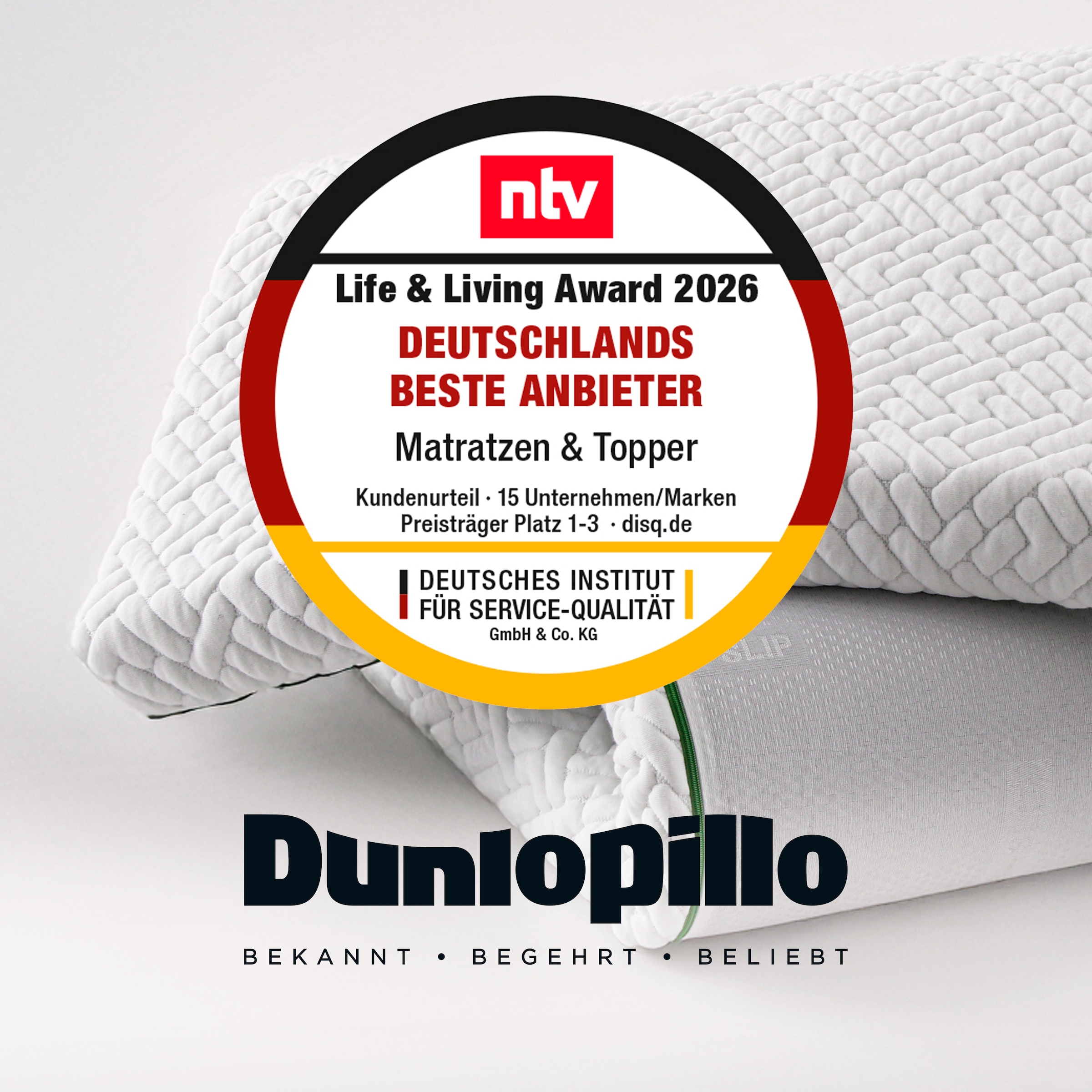 Dunlopillo Topper »Dunlopillo Supreme« Ideal für Personen mit Neigung zu nächtlichem Schwitzen
