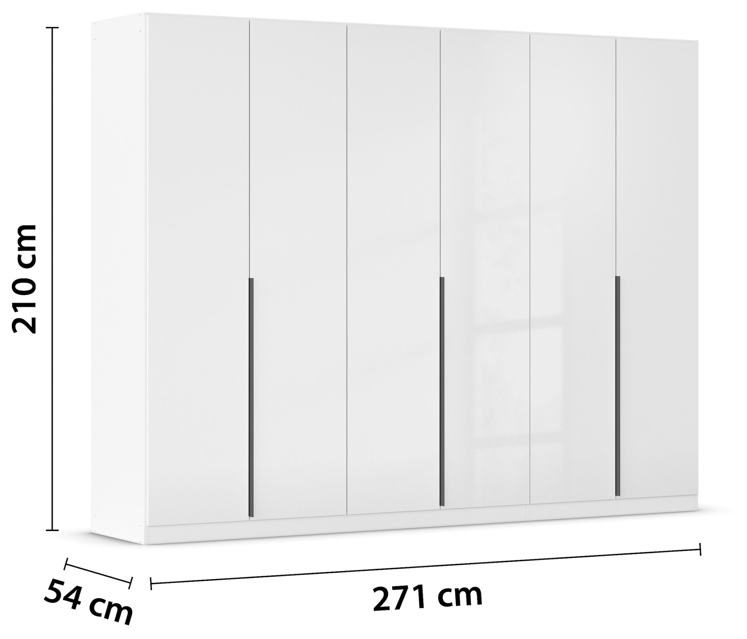 rauch Drehtürenschrank »Kleiderschrank Schrank Garderobe AGORDO TOPSELLER Schlafzimmer«, (in zwei Griff-Farben mit Dekor- oder Hochglanzfront), durchdachte Innenausstattung, in 6 Breiten und 2 Höhen MADE IN GERMANY