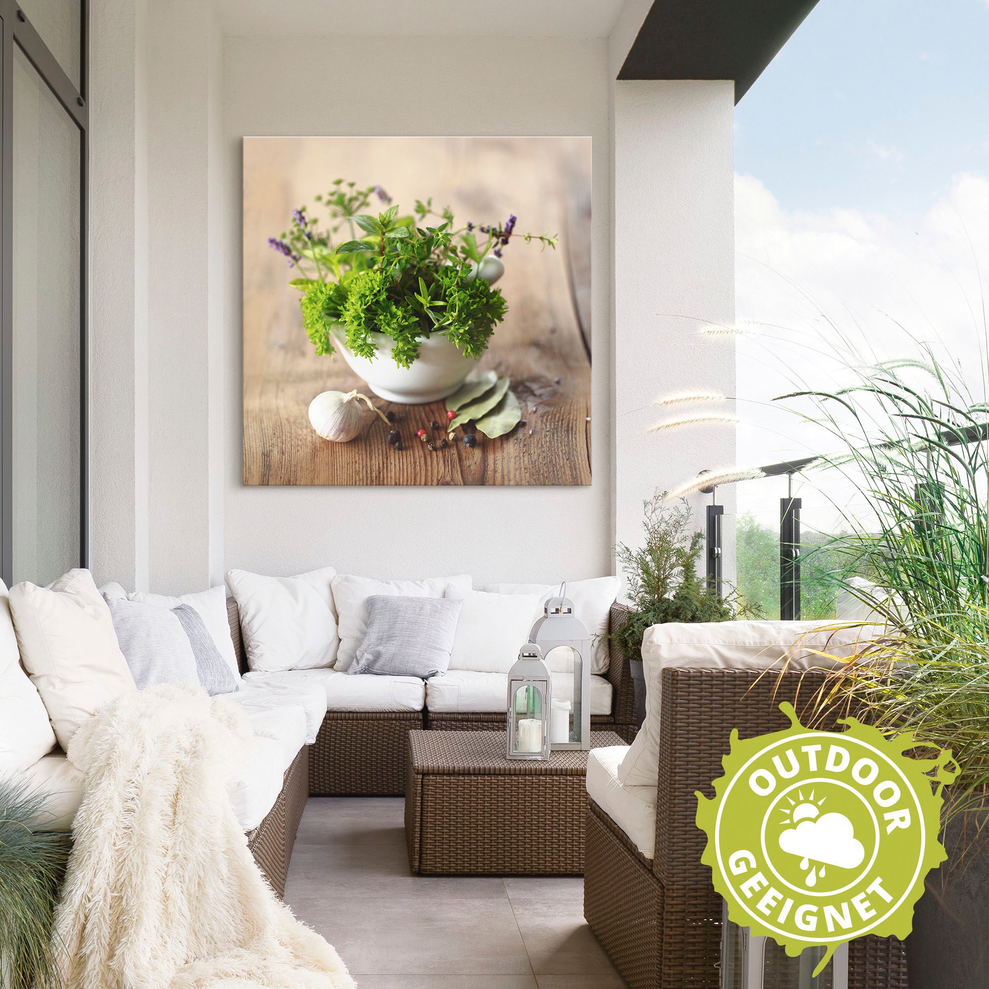 Artland Wandbild "Verschiedene Kräuter - Küche" Arrangements 1 Stk. tlg. al günstig online kaufen