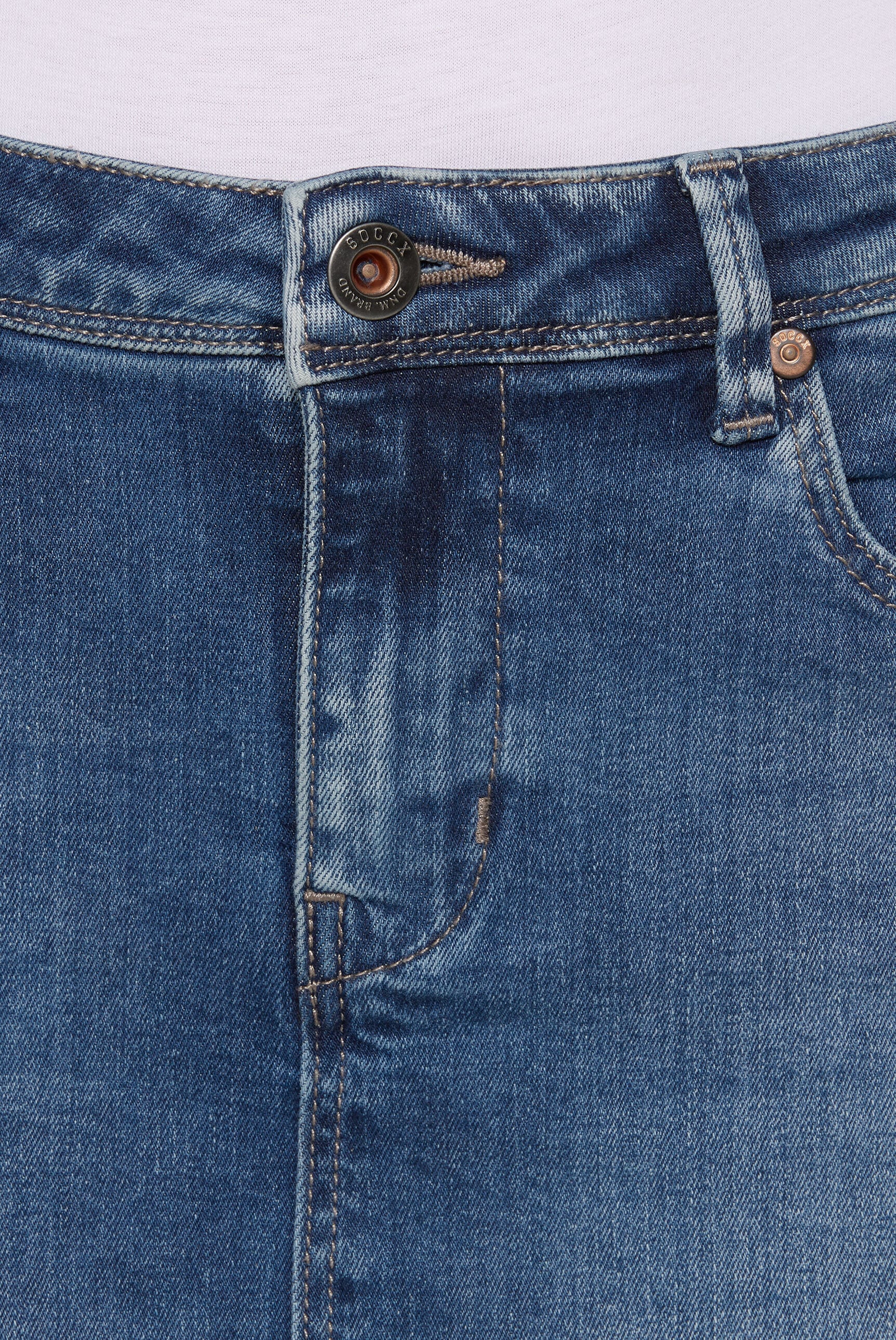SOCCX Jeansrock, mit Gehschlitz