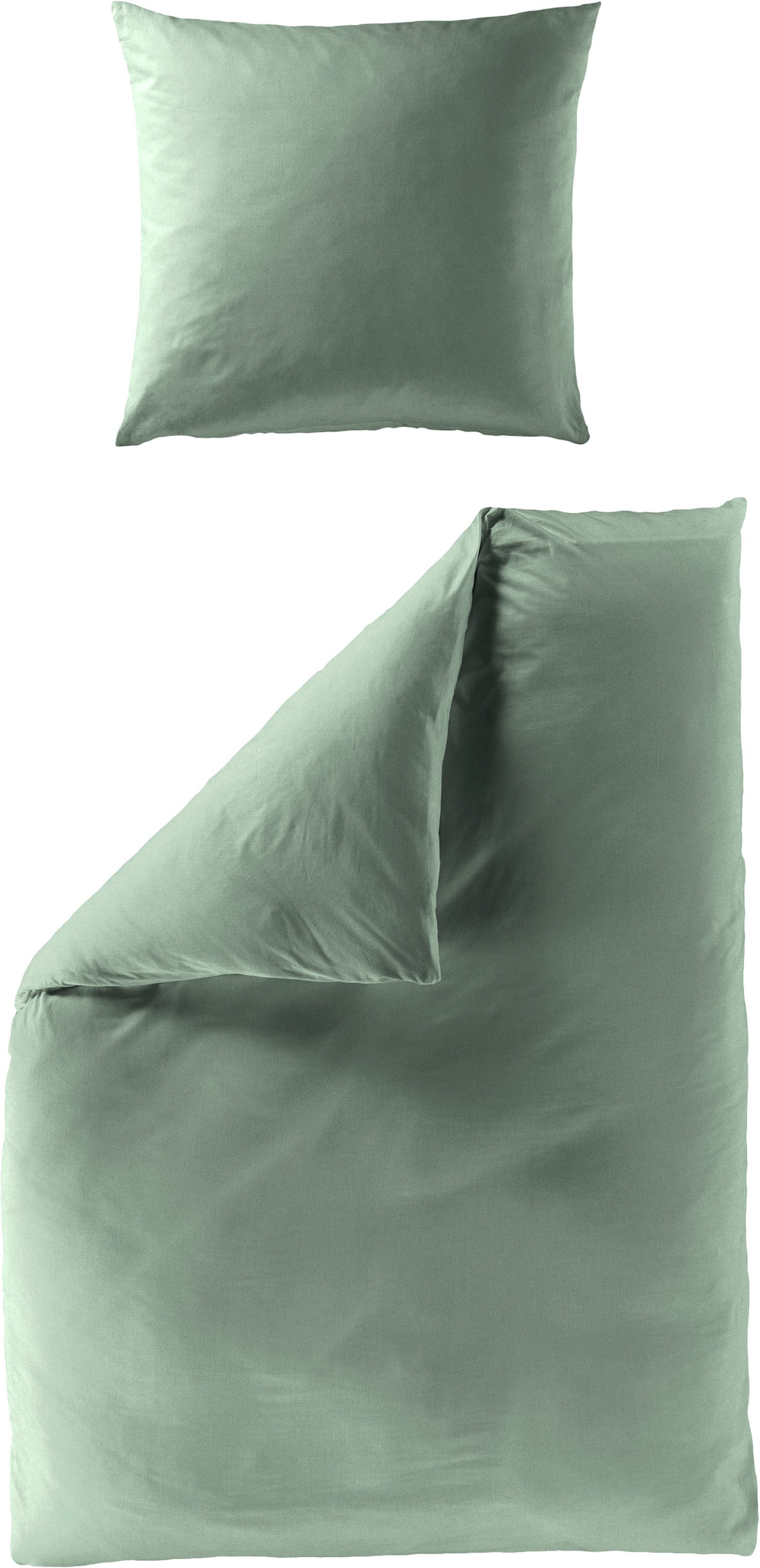 BIERBAUM Bettwäsche "Elegant uni" 2 Stk. Mako-Satin, 100 % Baumwolle, Uni, pflegeleicht