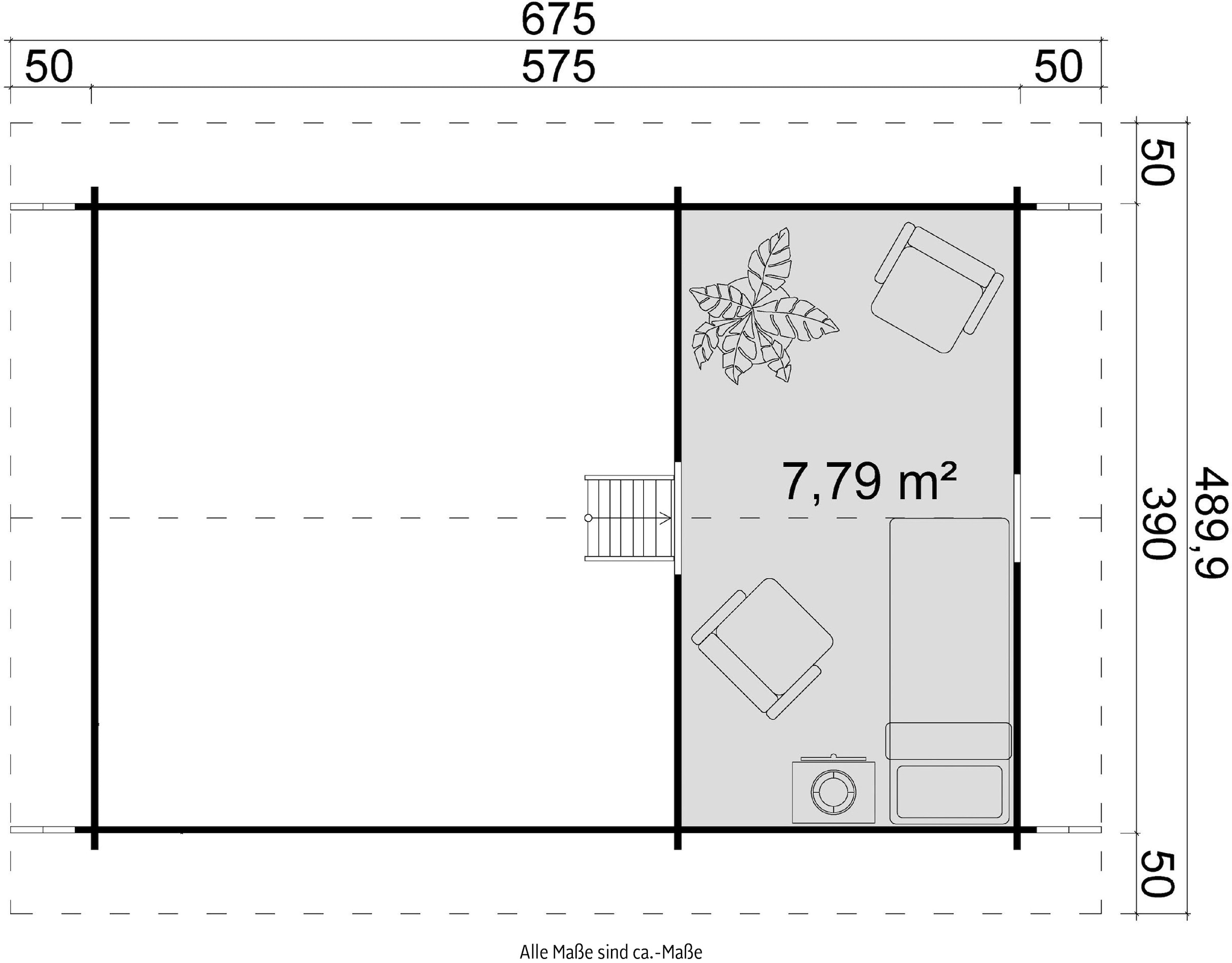 LASITA MAJA Gartenhaus »CAROLINE«, (Set, inkl. Fußbodenbretter zum Verlegen)
