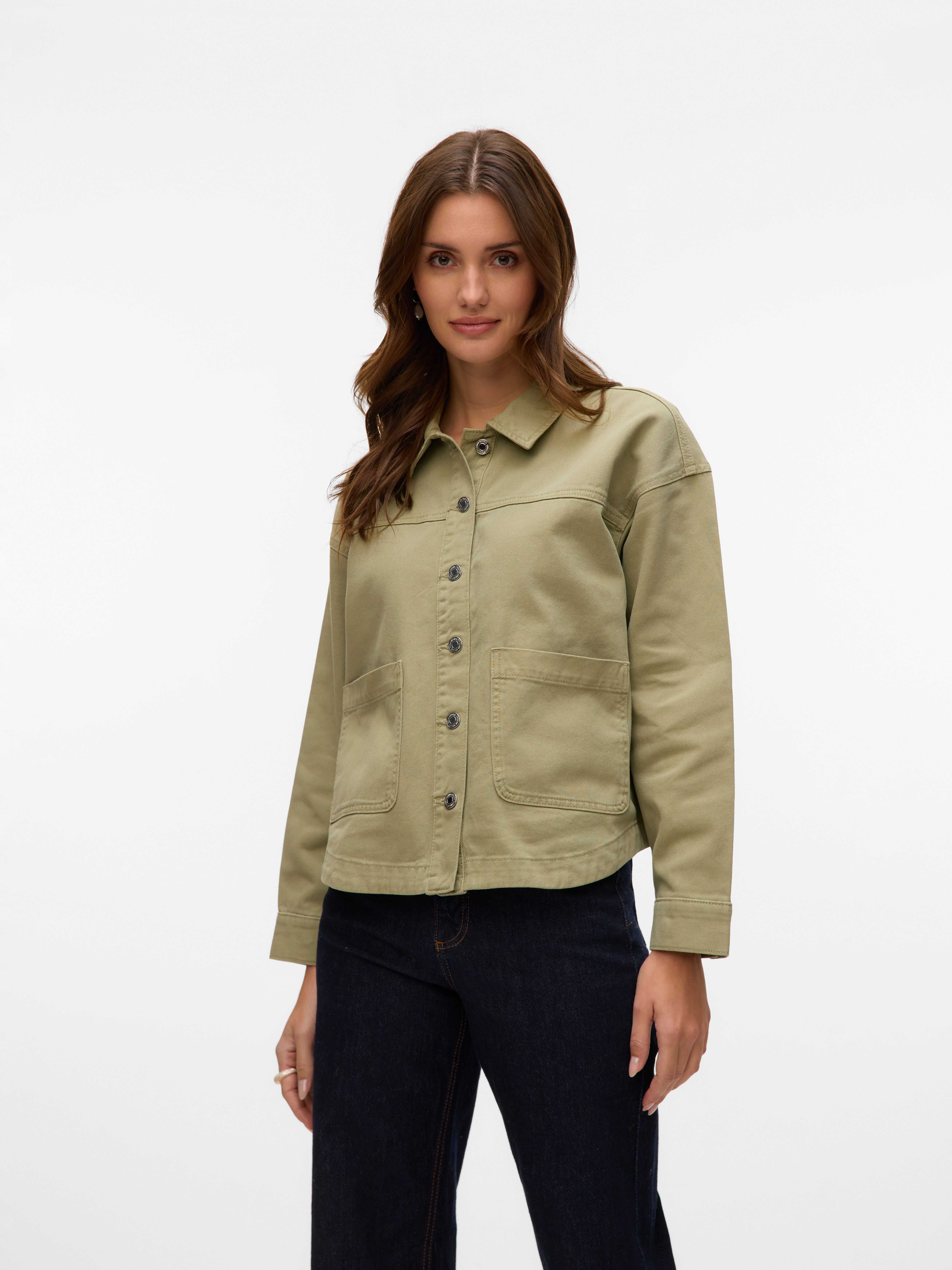 Vero Moda "VMJAMIE LS DENIM SHACKET MIX NOOS" Baumwollmischung