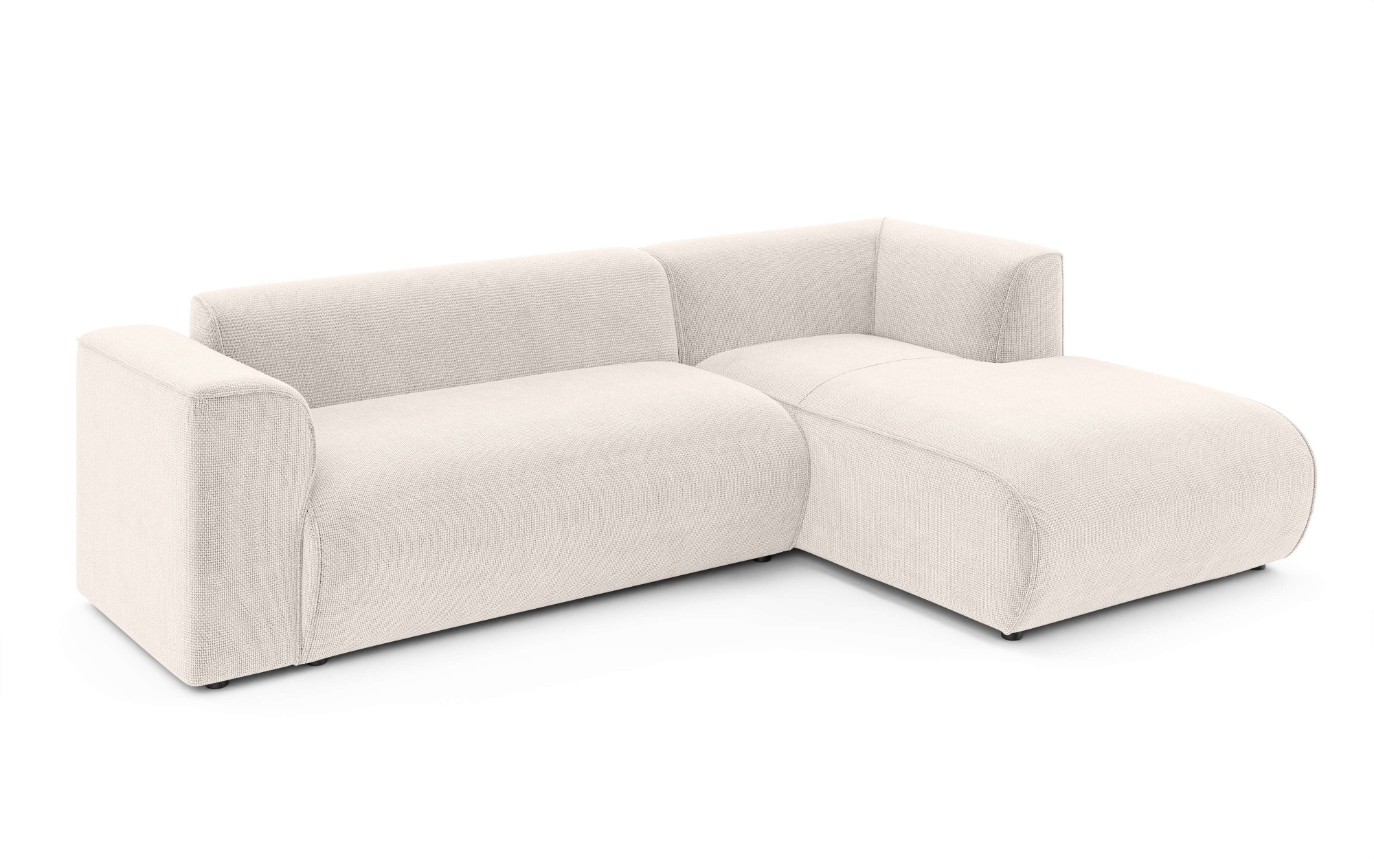 INOSIGN Ecksofa »MERID L-Form (257 cm), zeitlos & stilvolles Design,«, Aufwendig gepolstert, in Cord, Chenille und Struktur