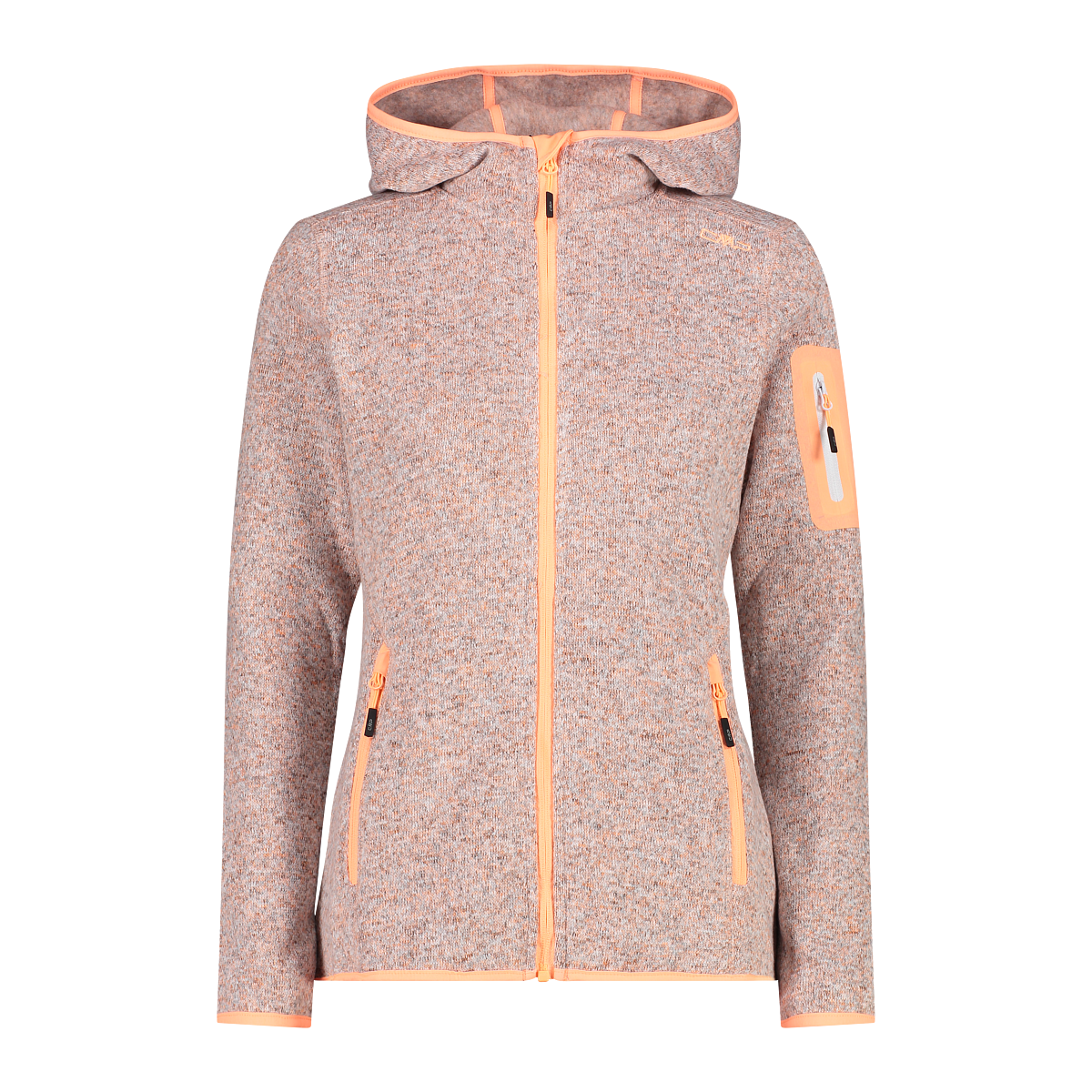 CMP Strickfleecejacke "KNITTED MELANGE HOODY WOMAN HOODY", (1 St.), mit Kap günstig online kaufen