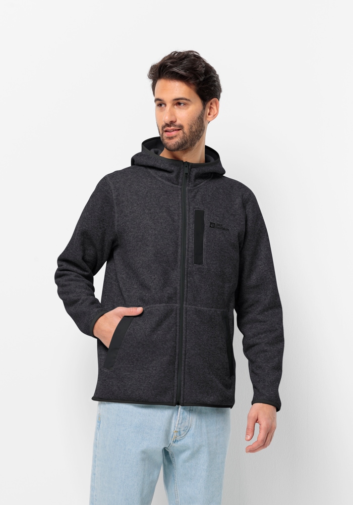 Jack Wolfskin Fleecejacke "TANNENSPUR HOODED JKT M", mit Kapuze