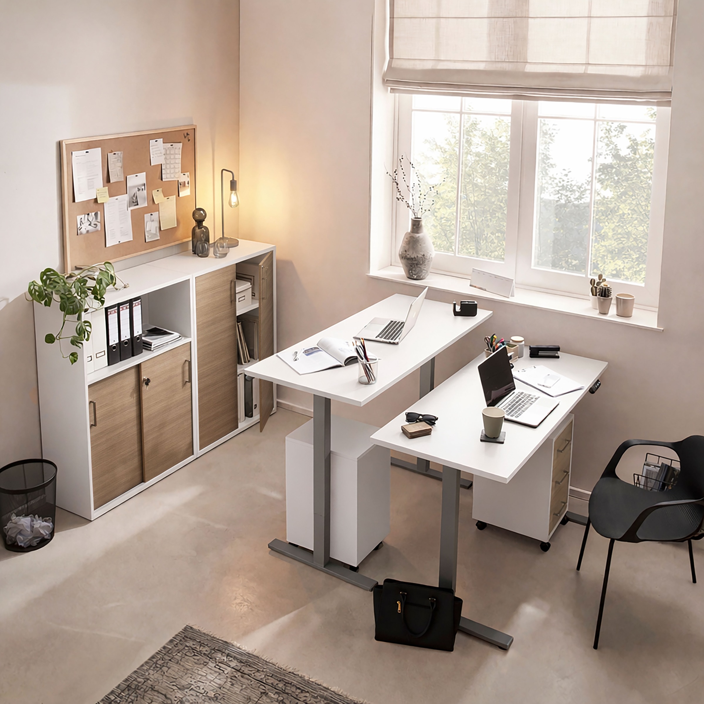 Tchibo - Aktenschrank »Metz« - 80,1x38,2x113,4cm - silber -
