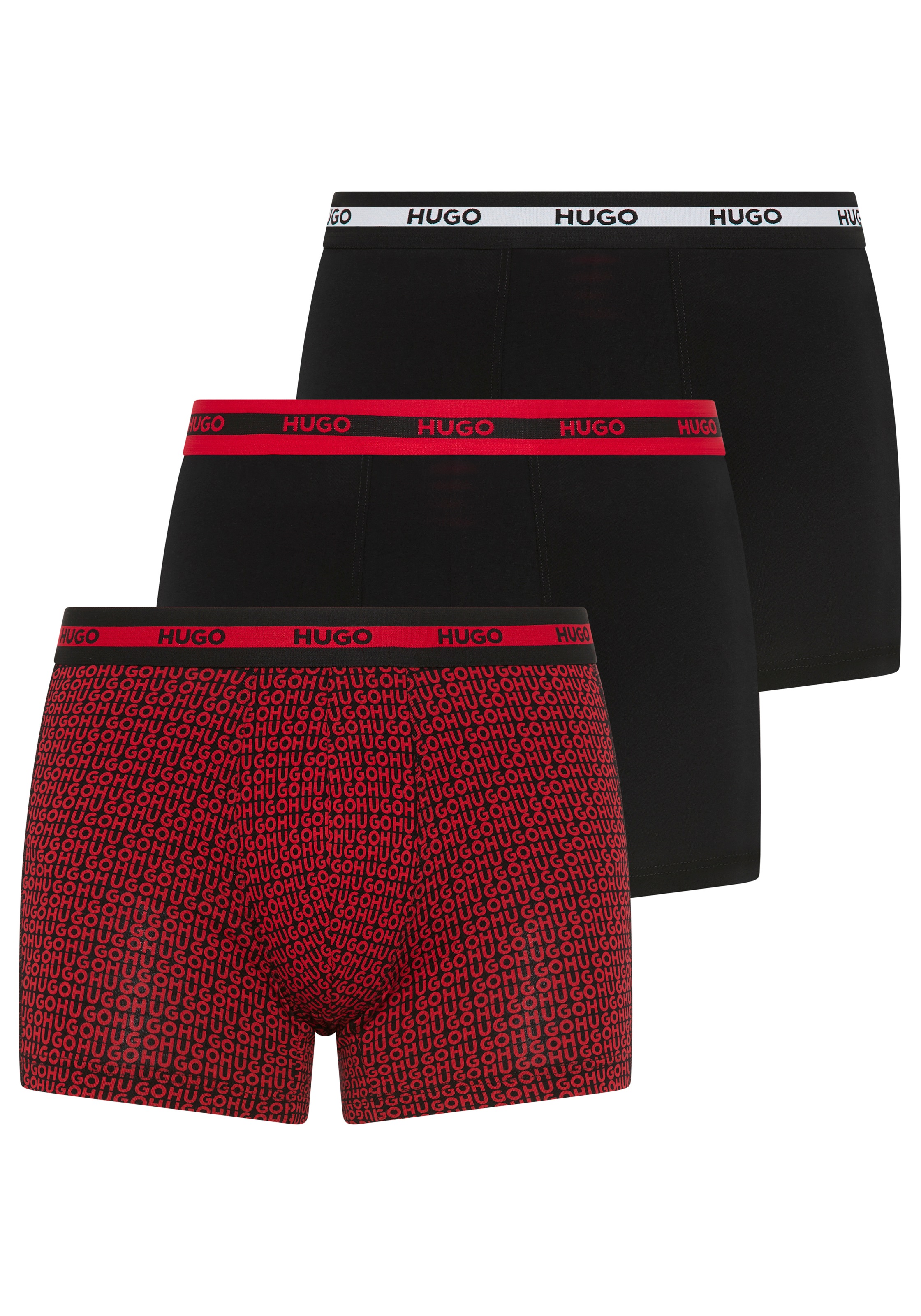 HUGO Underwear Boxershorts "BOXER BR PLANET DES", (3 St.), elastischer Bund günstig online kaufen