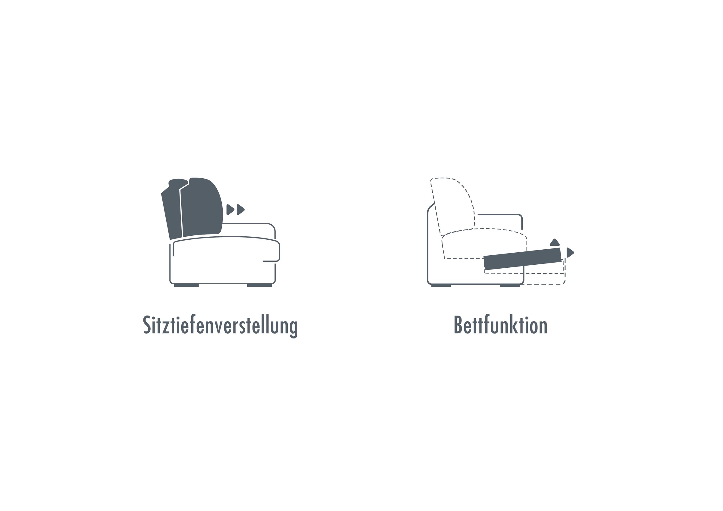 Die PlanBar Ecksofa »MP-IN16012 L-Form mit Federkern-Polsterung«, inkl. Sitztiefenverstellung, optional mit Funktionen