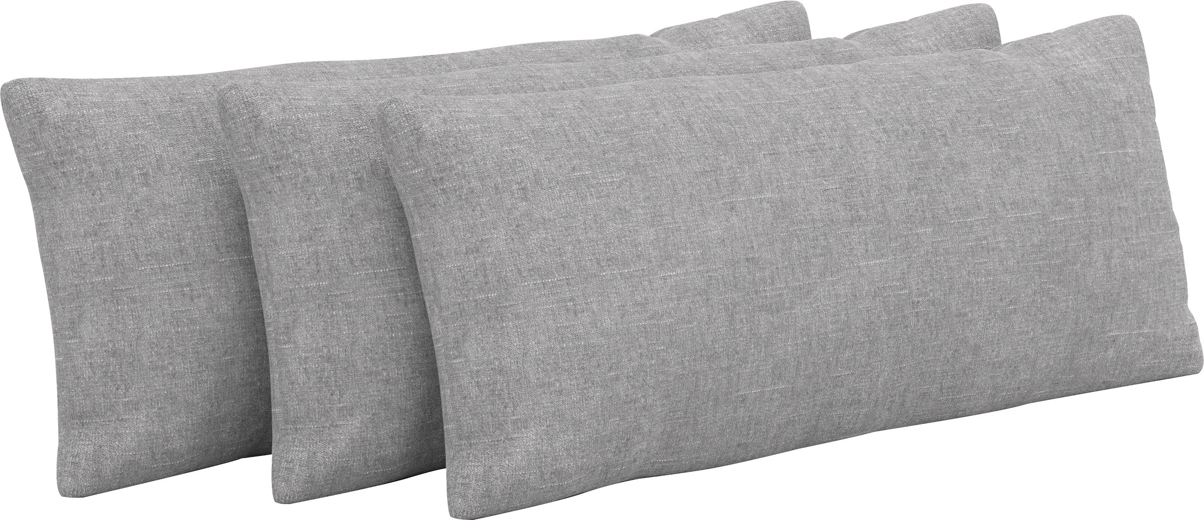 Auflagekissen SIT & MORE "Amica", grau (hellgrau), B:65cm H:25cm T:12cm, 100% Polyester, Polsterauflagen, zur Auswahl Sets mit 2 oder 3 Stück