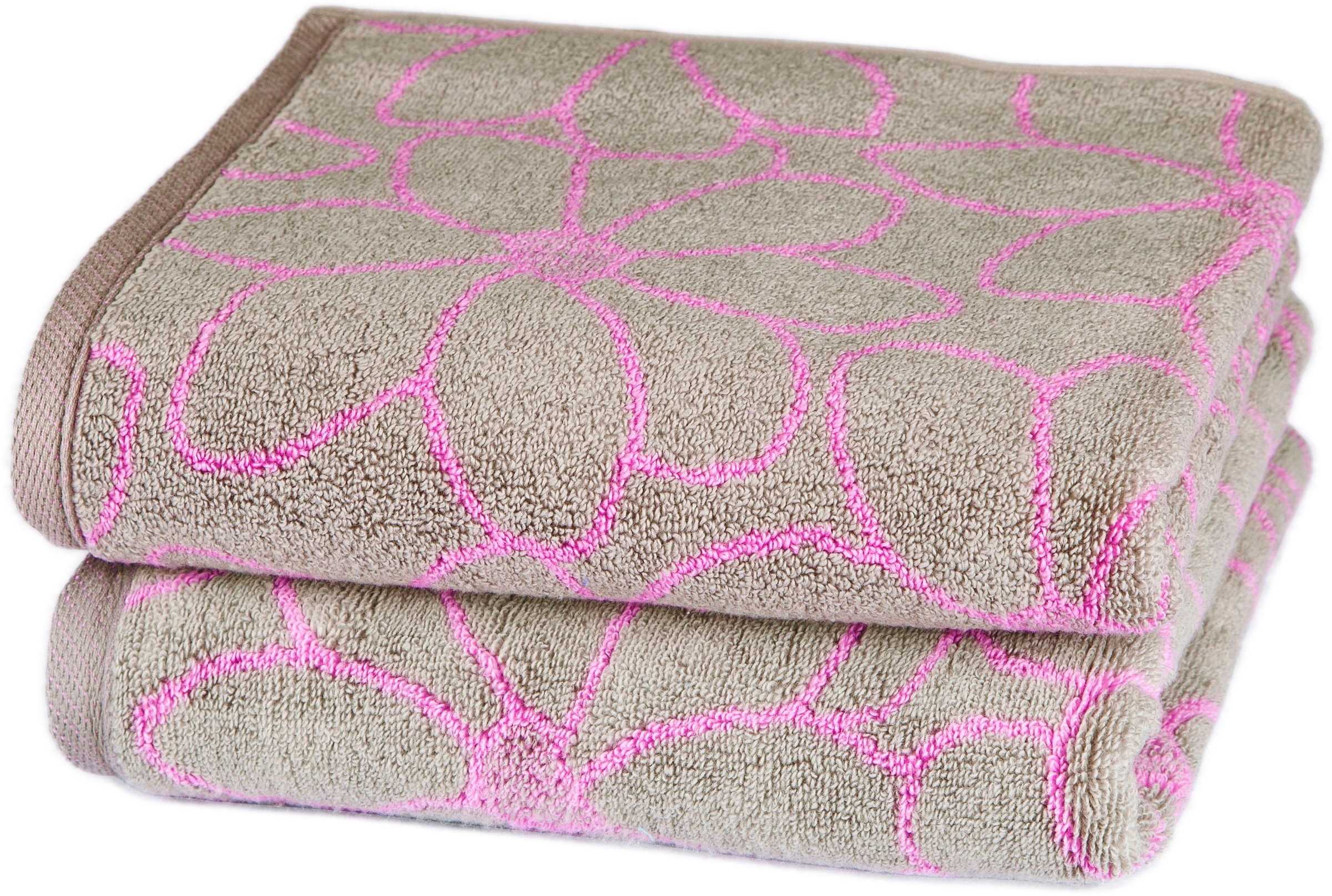 ROSS Handtücher »Blütenfond«, | BAUR St.), feinster Mako-Baumwolle aus (2