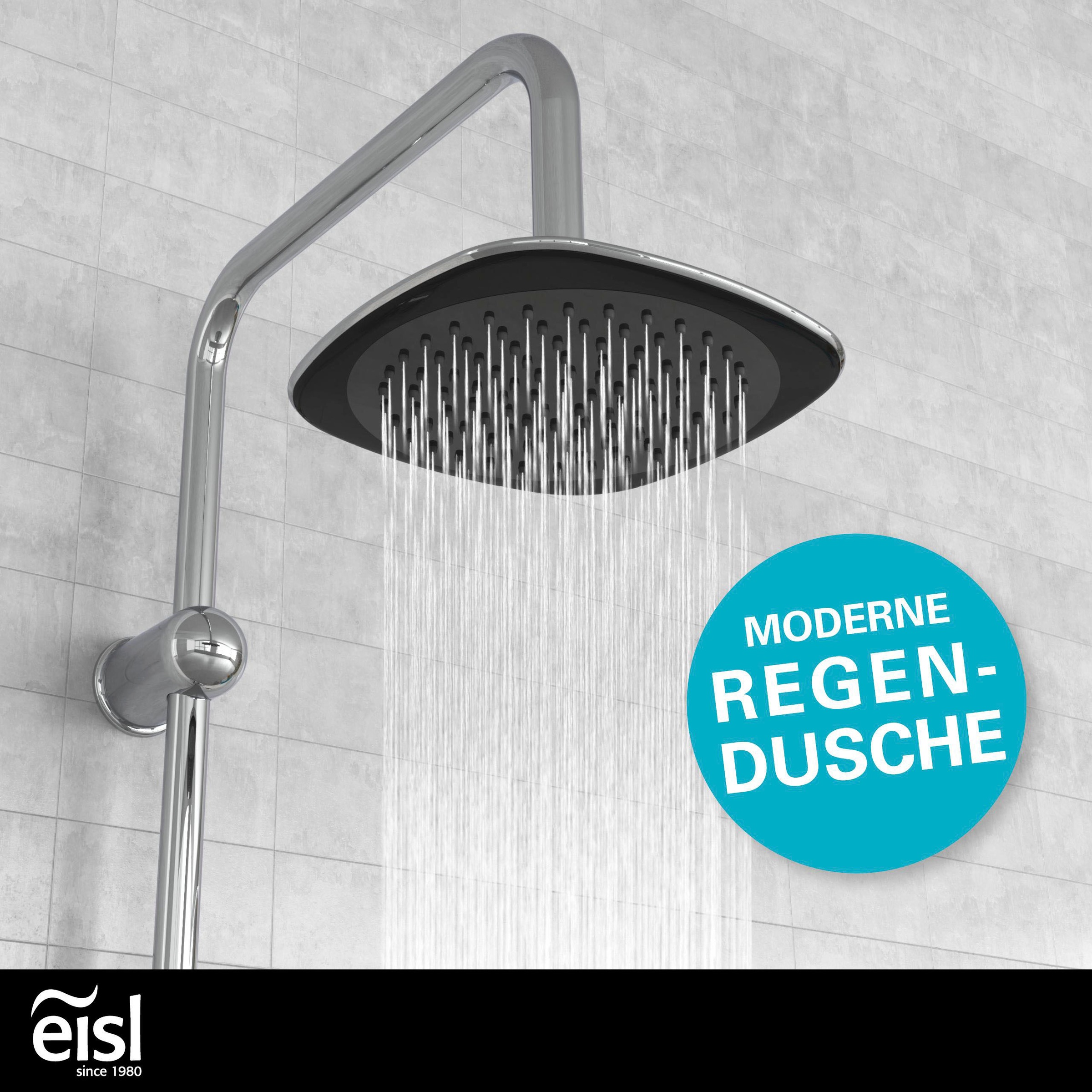 Eisl Brausegarnitur "Duschtraum" Duschset mit Kopf- und Handbrause, Regendusche mit 3 Funktionen
