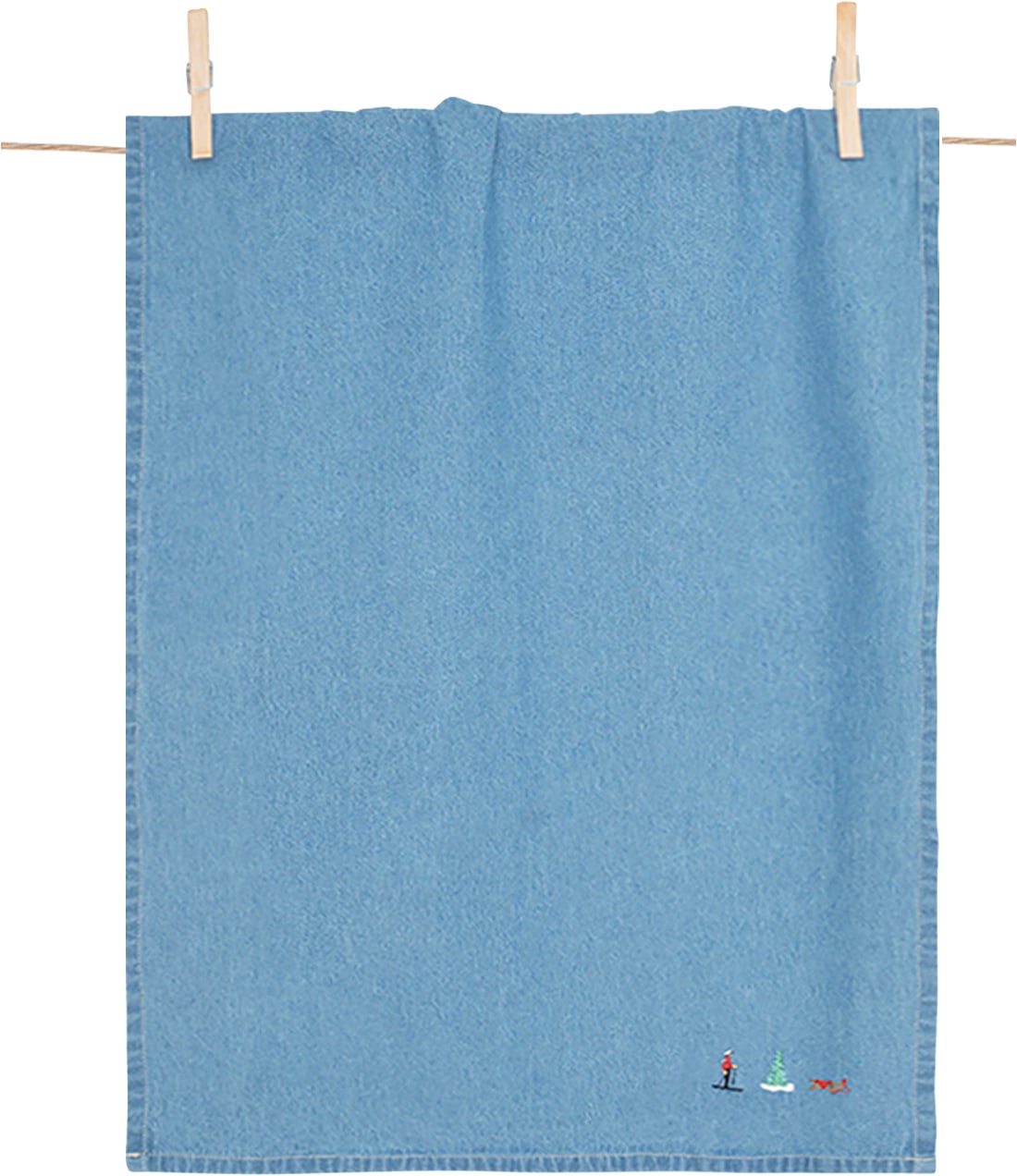 PAD Geschirrtuch »SPIRIT« Angesagter Denim-Look, markante PAD-typische Stickerei