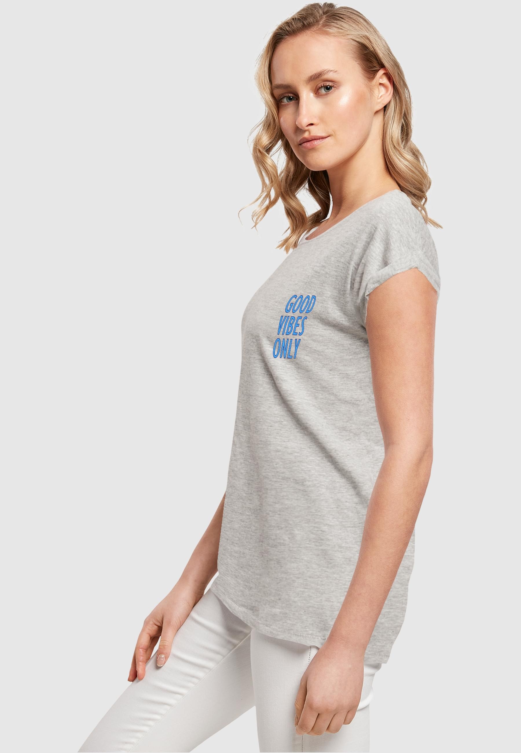 Merchcode T-Shirt »Merchcode Damen Ladies Good Vibes Only Extended Shoulder Tee«, (1 tlg.)