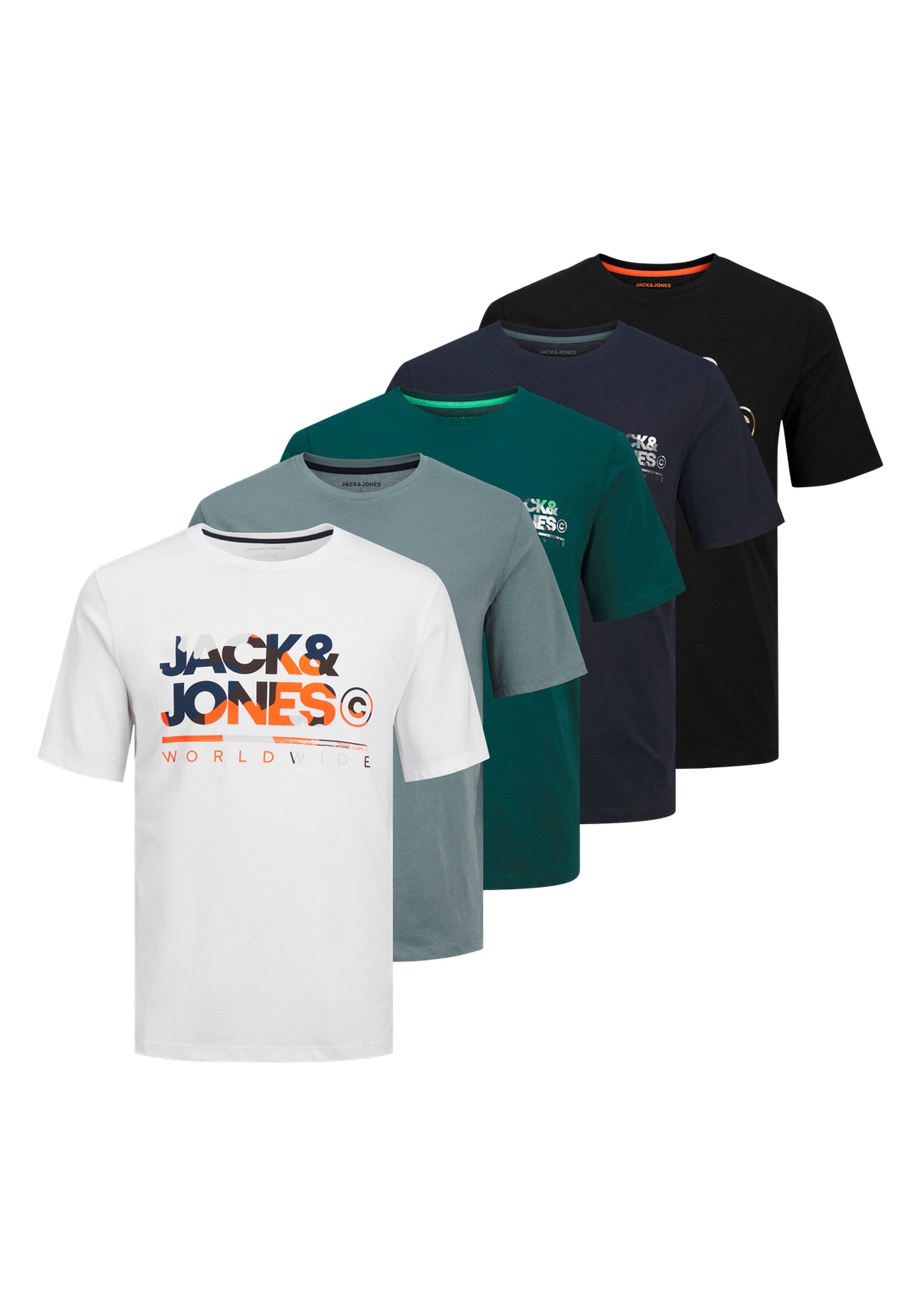 Jack & Jones T-Shirt "T-Shirt JJLUKE TEE 5PK 5er Pack"