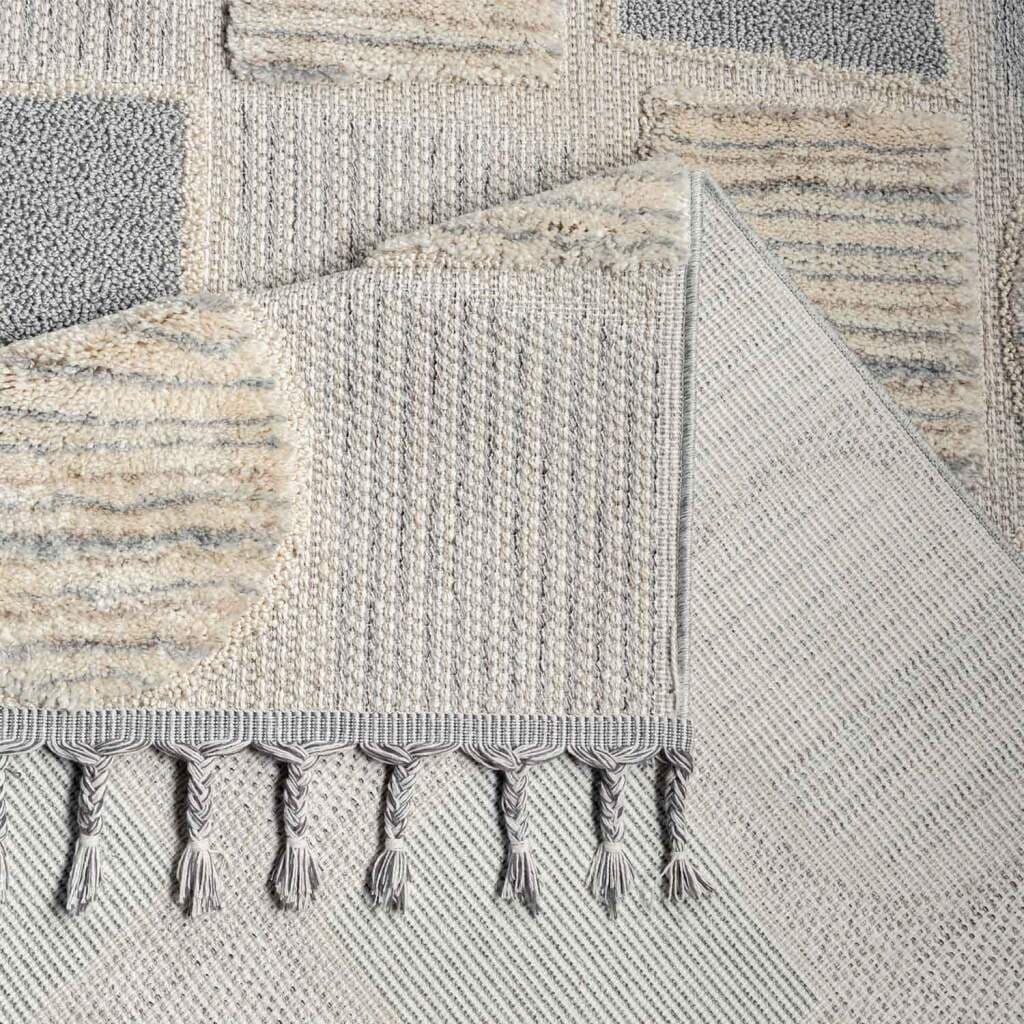 Carpet City Teppich »VALENCIA 950«, rechteckig, Boho-Stil, Hochtief-Muster/ 3D-Effekt, mit Fransen