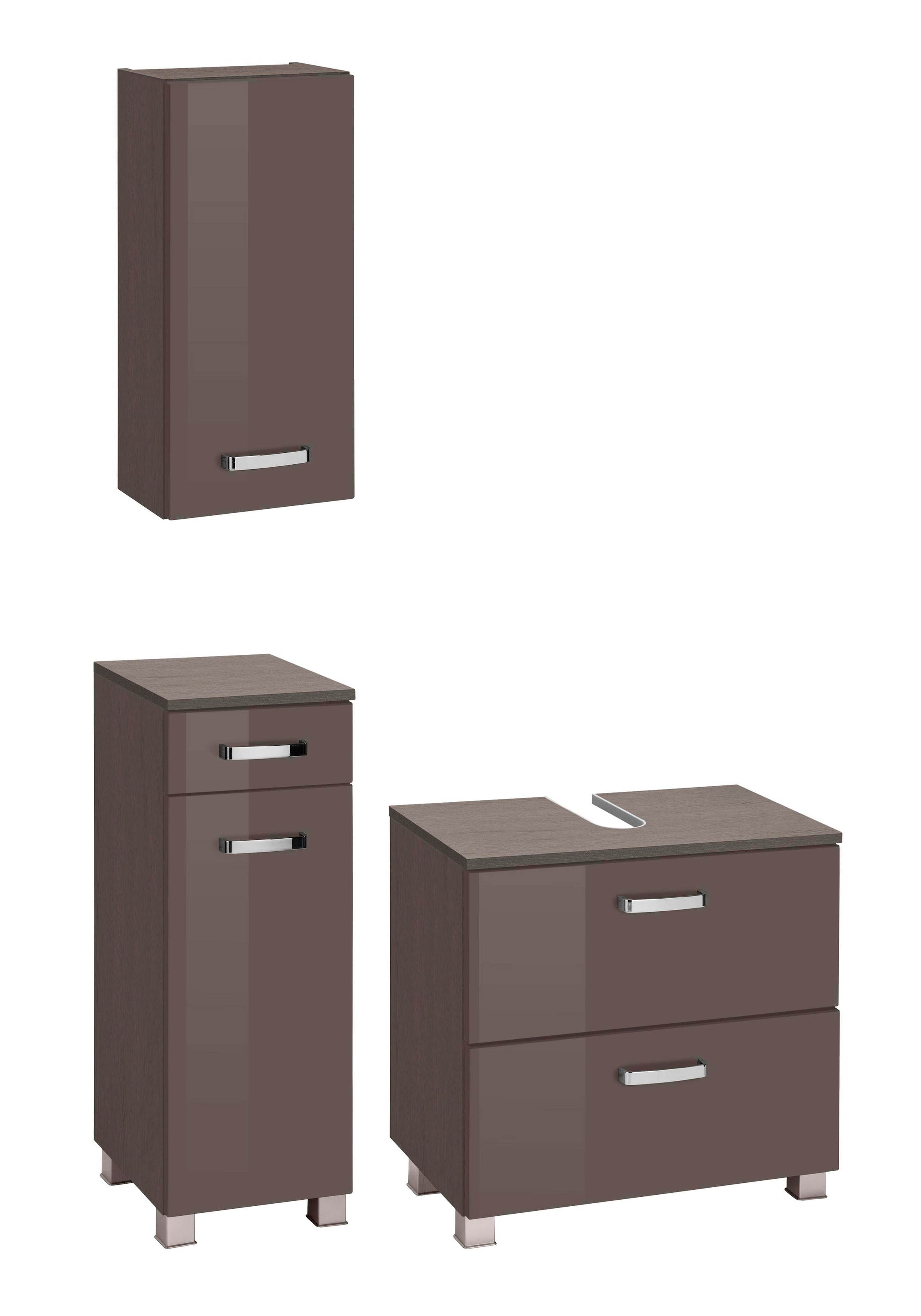 welltime Badmöbel-Set "Ravenna" 3 Stk. tlg. Hängeschrank, Unterschrank, Was günstig online kaufen