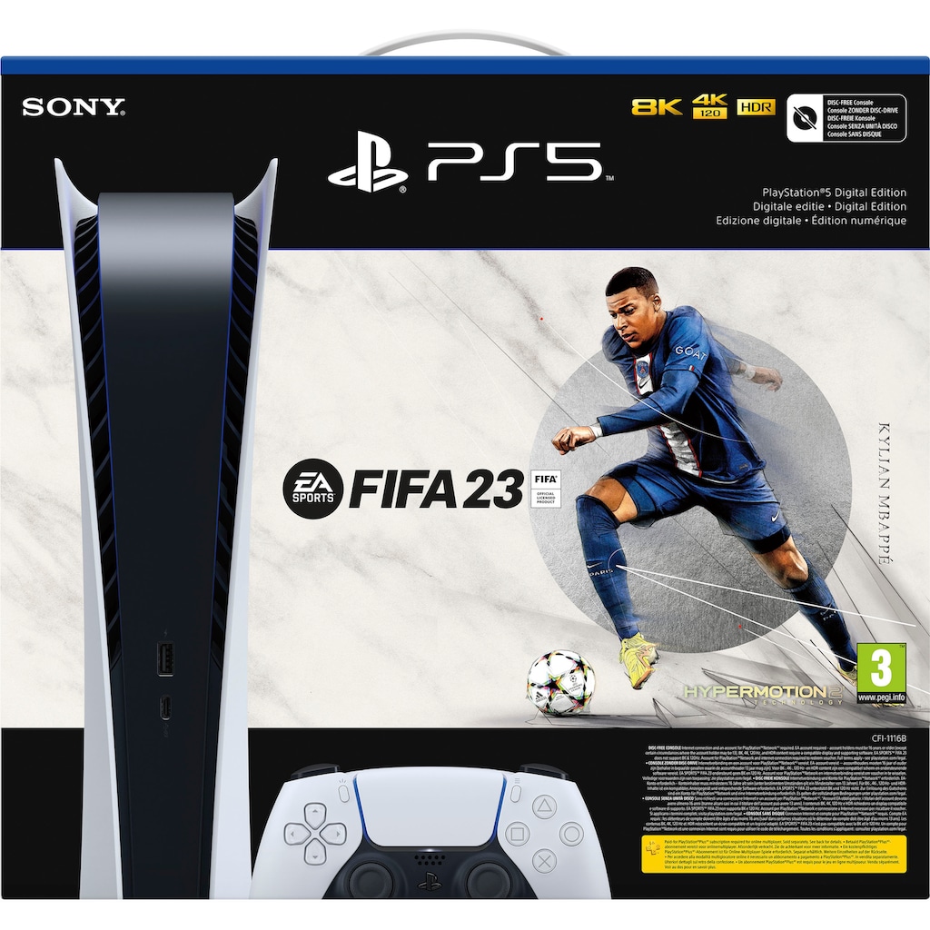 PlayStation 5 Konsolen-Set »-Digital Edition«, inkl. FIFA 23 (Download Code)