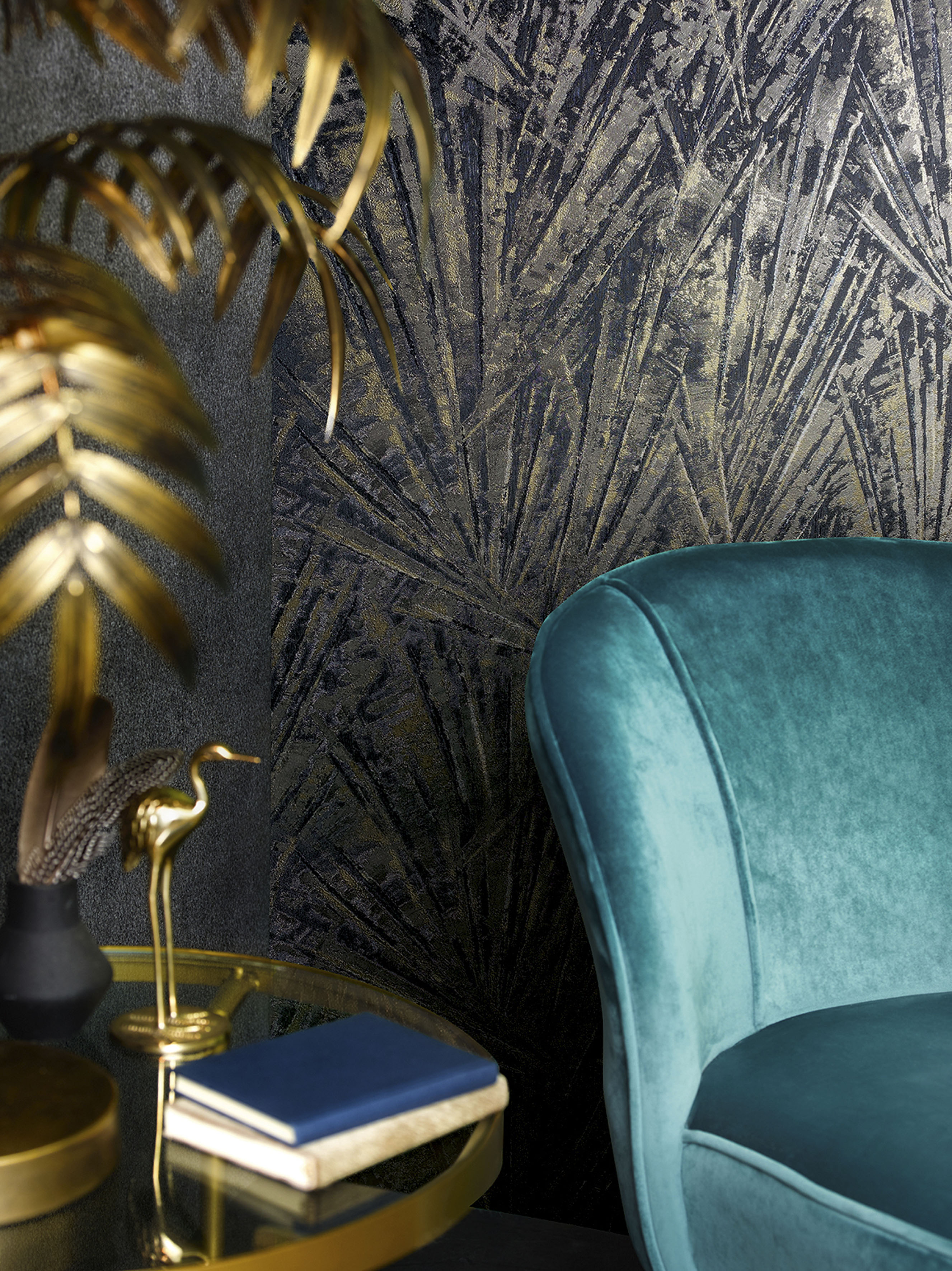 Marburg "Palm" Kunst Motiv glänzend geprägt Kunst moderne Tapete für Wohnzimmer Schlafzimmer Küche