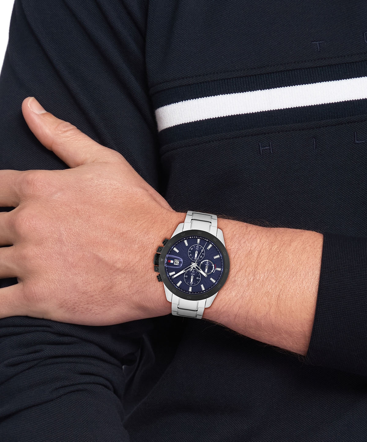 Tommy Hilfiger Multifunktionsuhr »Jameson«, Quarzuhr, Armbanduhr, Herrenuhr, Edelstahlarmband, analog, Tag