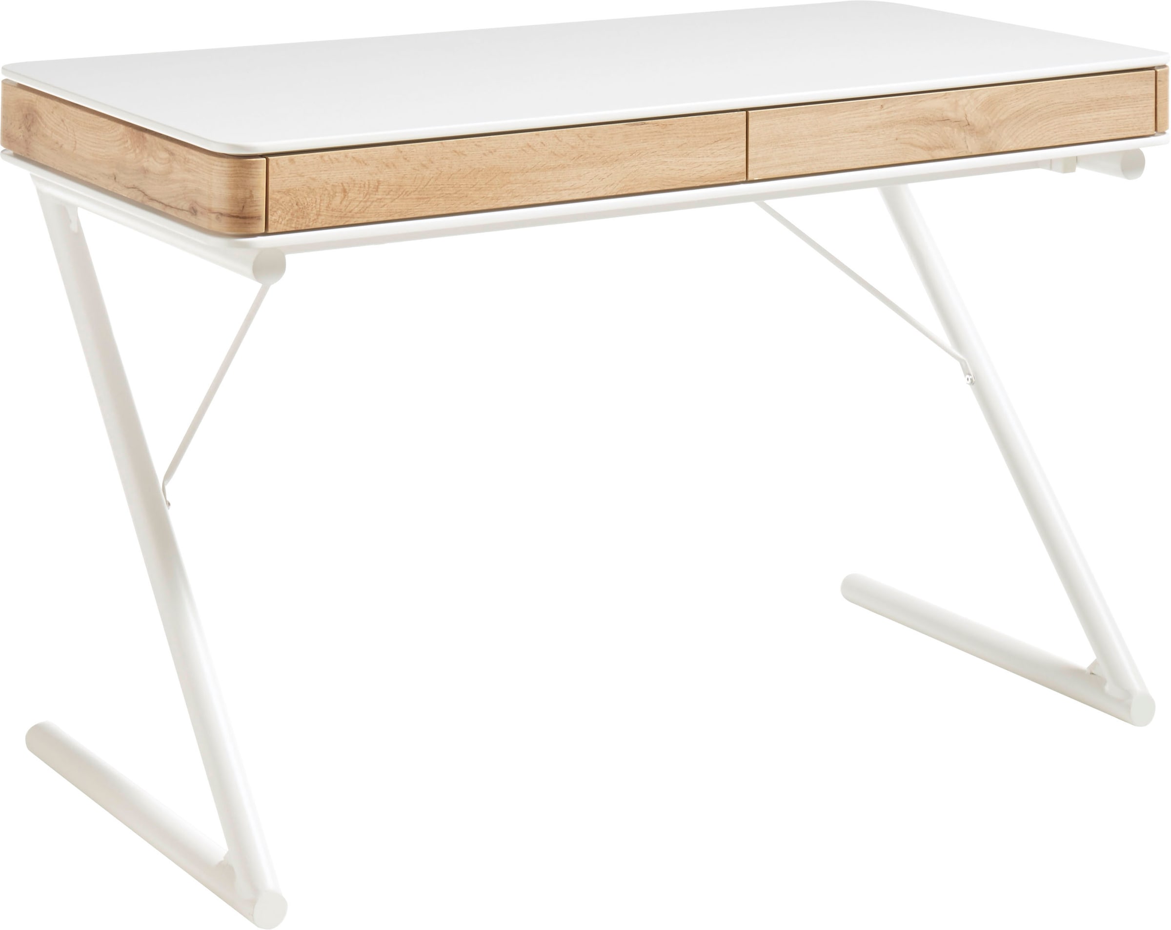 MCA furniture Schreibtisch »Bukarest«, weiß matt mit Schubladen, Breite 120 cm