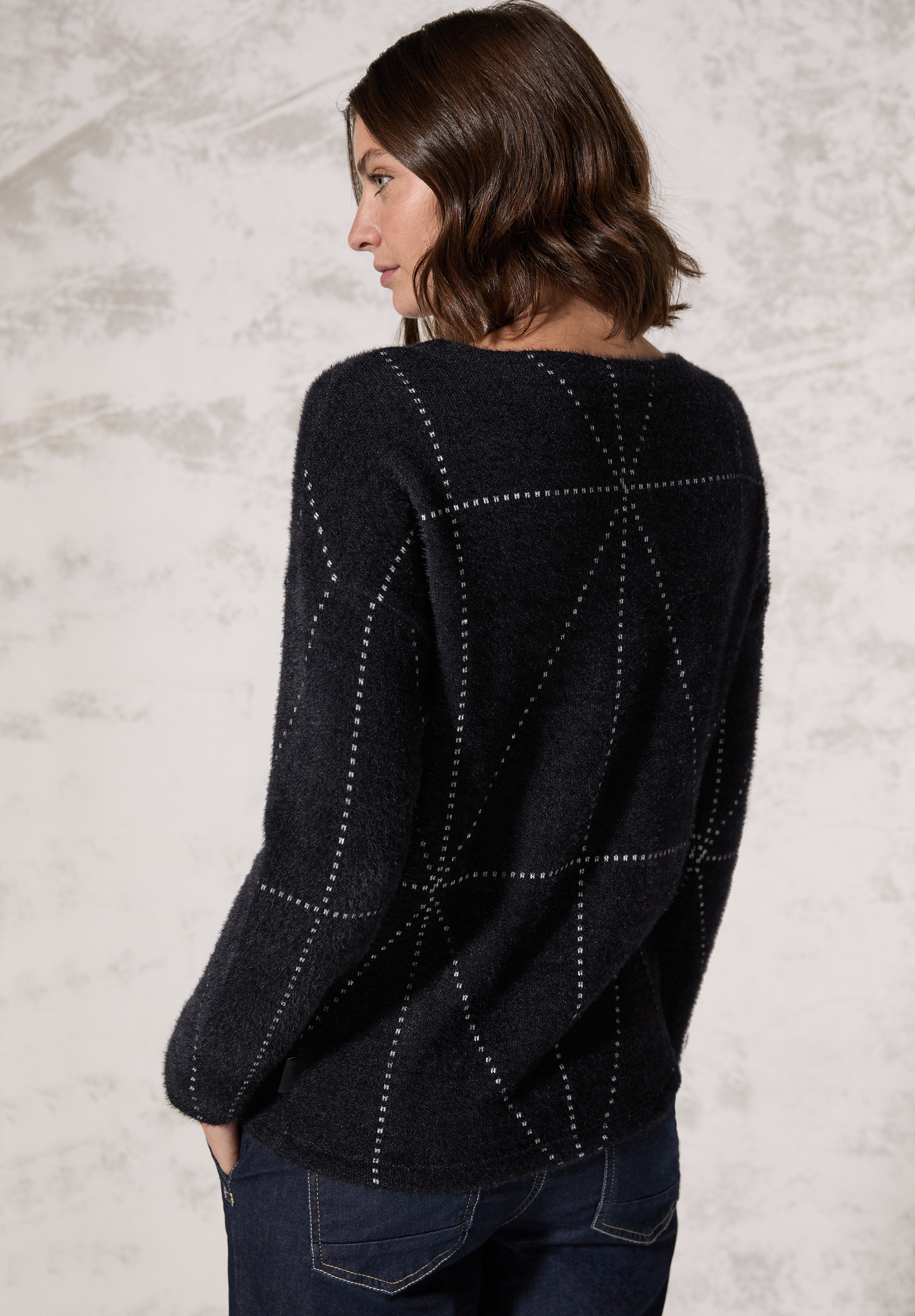 Cecil Langarmshirt, mit U-Boot-Ausschnitt