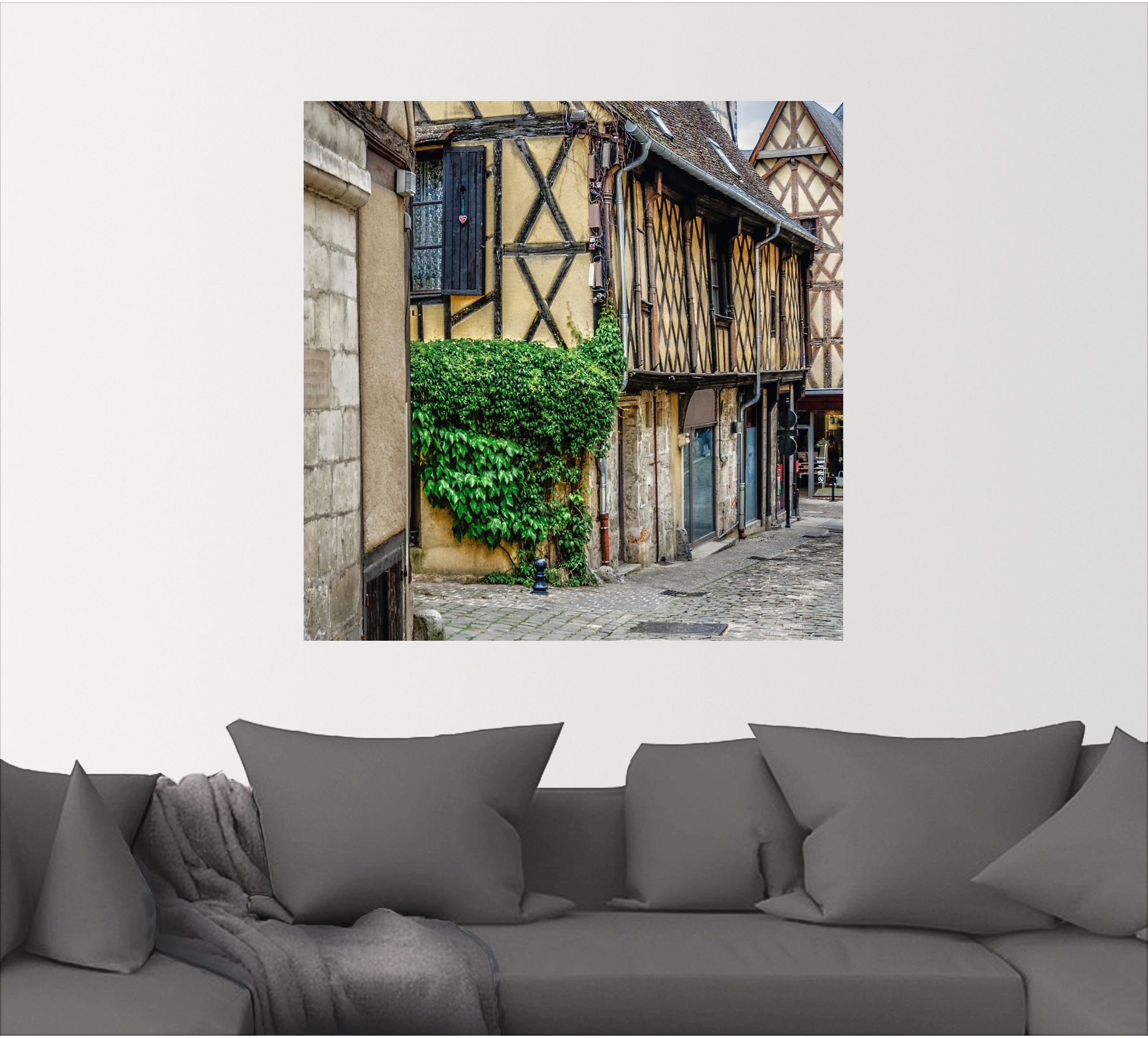 Artland Wandbild »Fachwerkhaeuser im Elsass - Frankreich«, Gebäude, (1 St.), als Alubild, Leinwandbild, Wandaufkleber oder Poster in versch. Größen