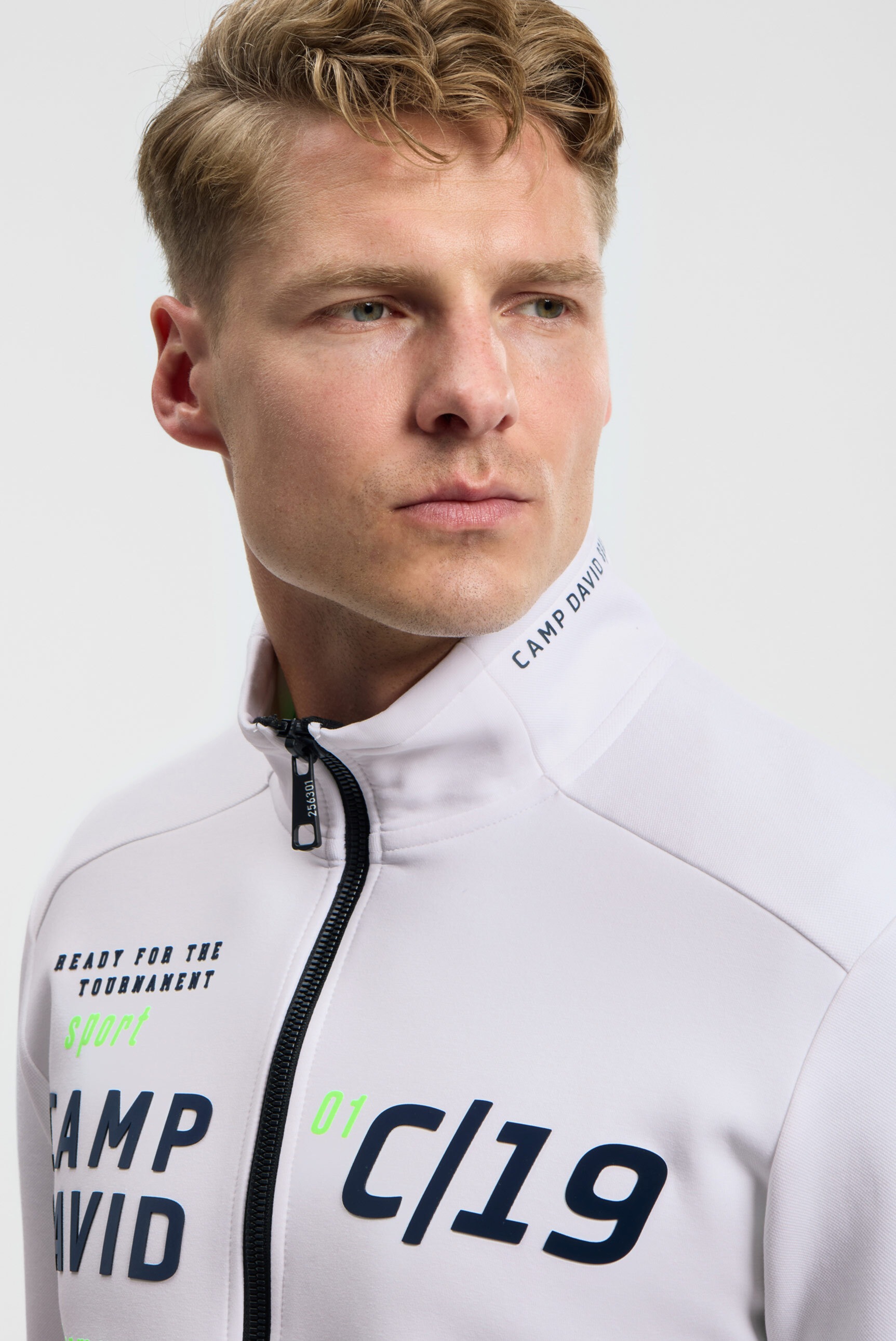 CAMP DAVID Sweatjacke mit Reißverschlusstaschen
