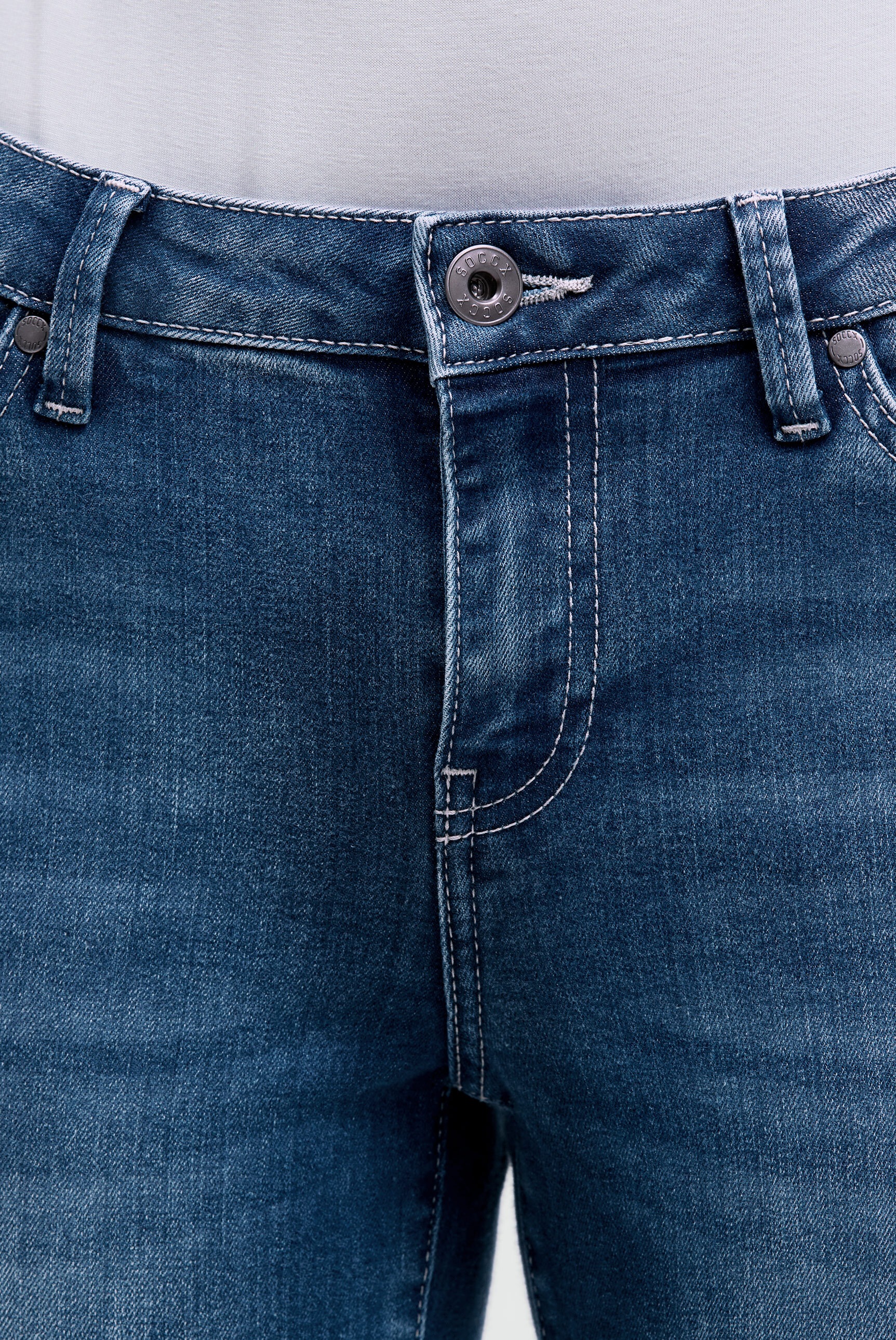 SOCCX Regular-fit-Jeans mit Turn-Up Saum