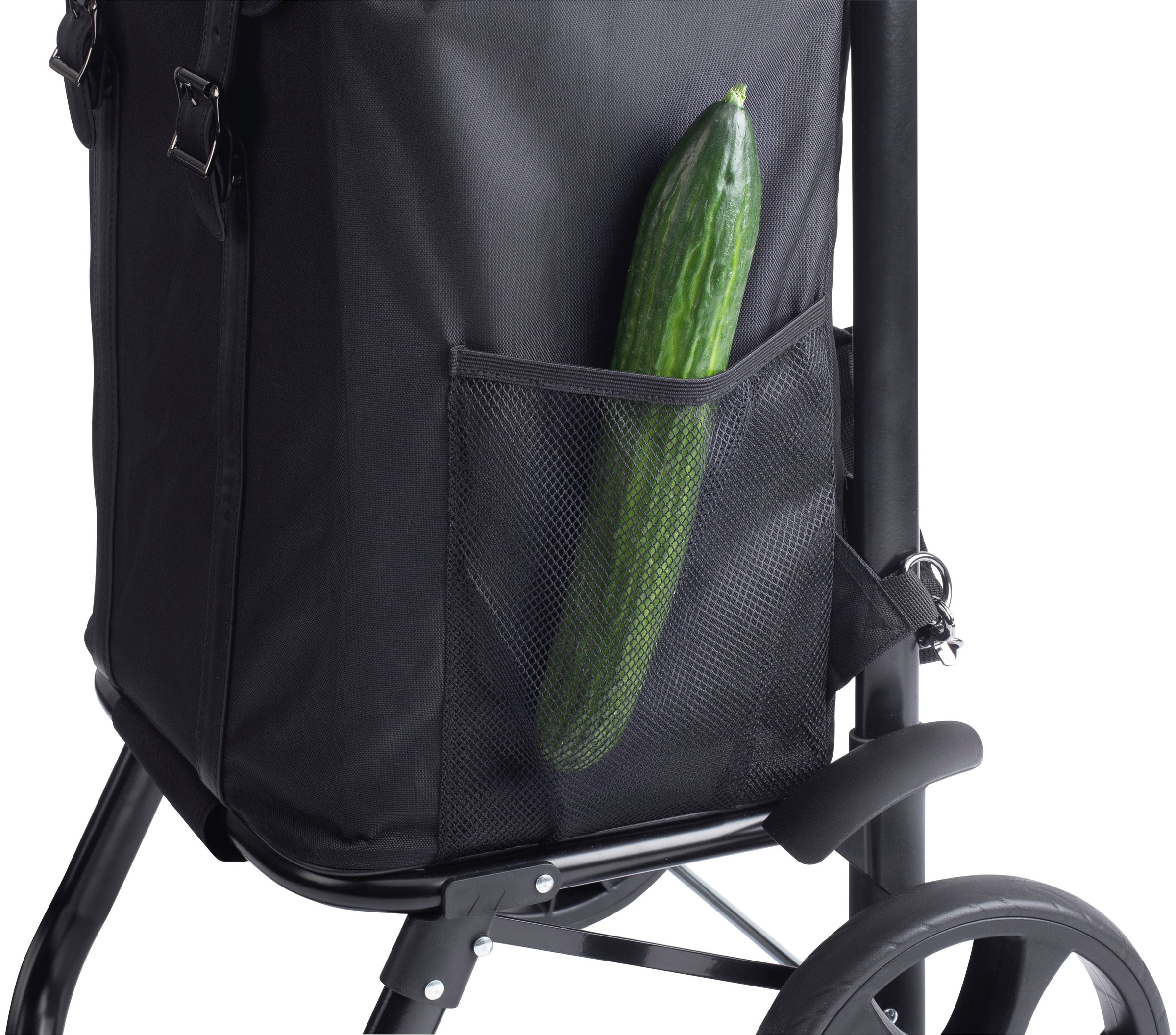 meister Einkaufstrolley »Black Edition - Separater«, 45 Liter, Einkaufstrolley und Rucksack in einem