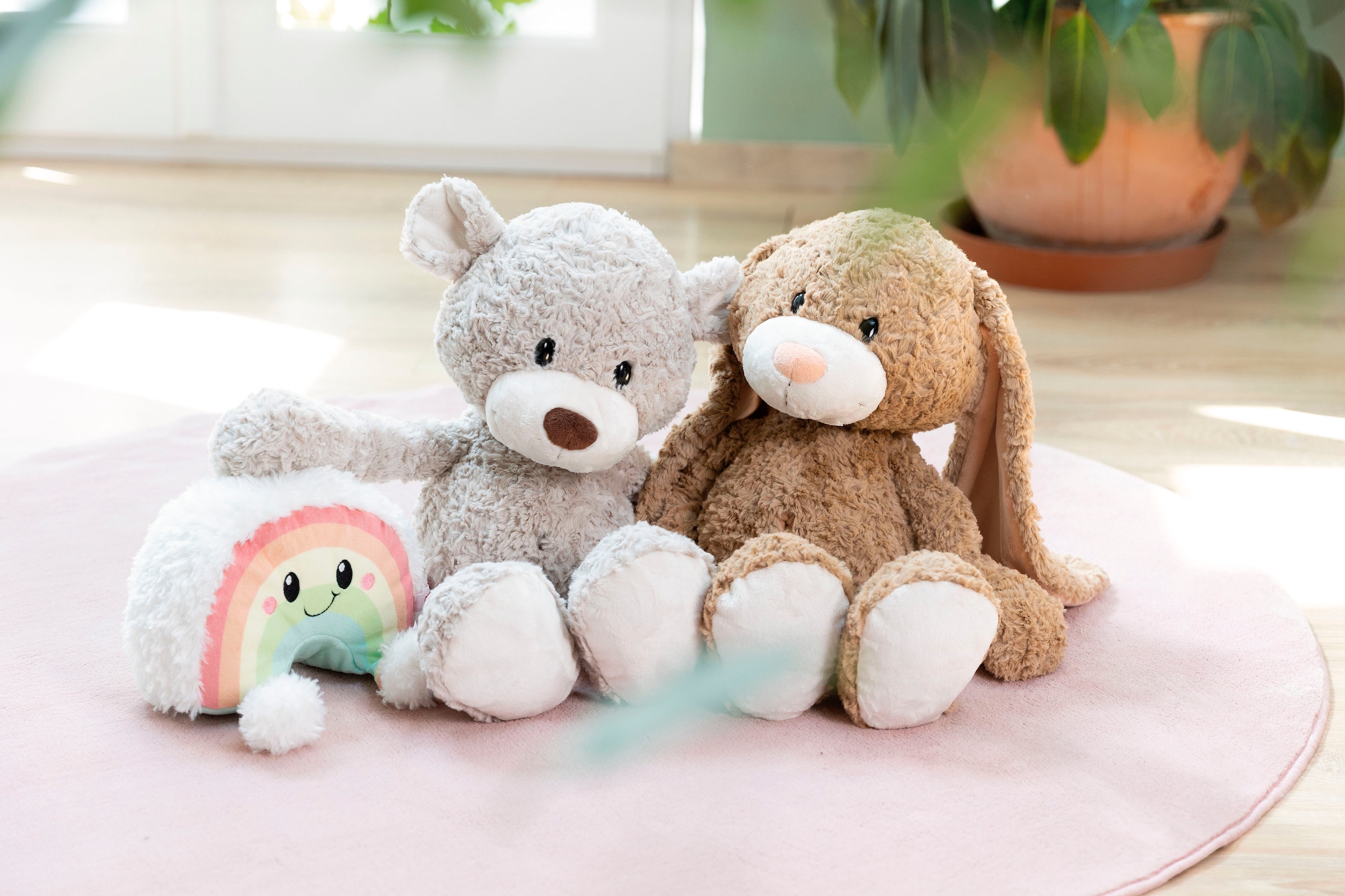 Nici Kuscheltier »Classic Bear, Hase Lopino, 50 cm schlenkernd«, schlenkernd; enthält recyceltes Material (Global Recycled Standard)