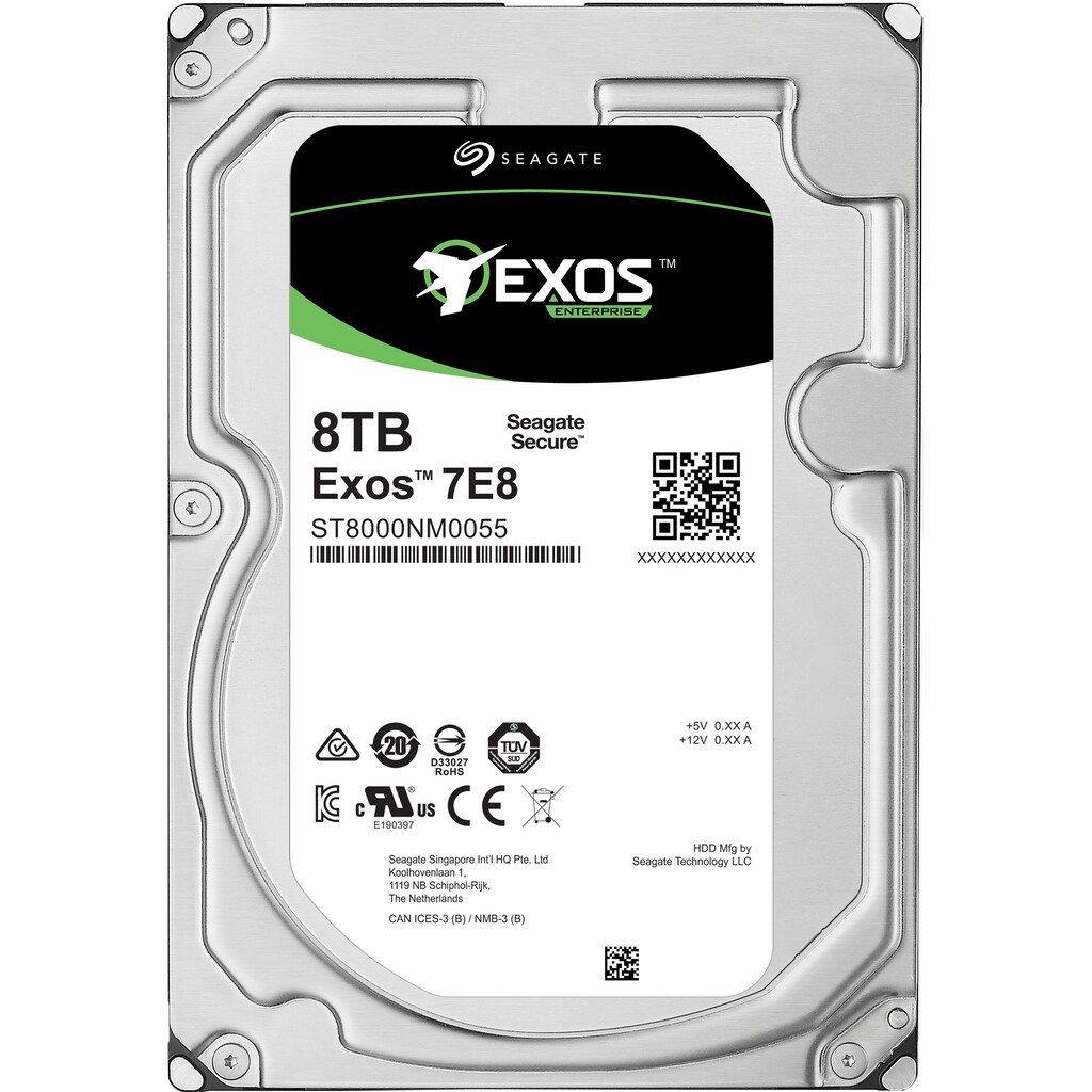 Seagate HDD-Server-Festplatte »Exos 7E8 8TB SAS 512e/4Kn«, Anschluss SAS