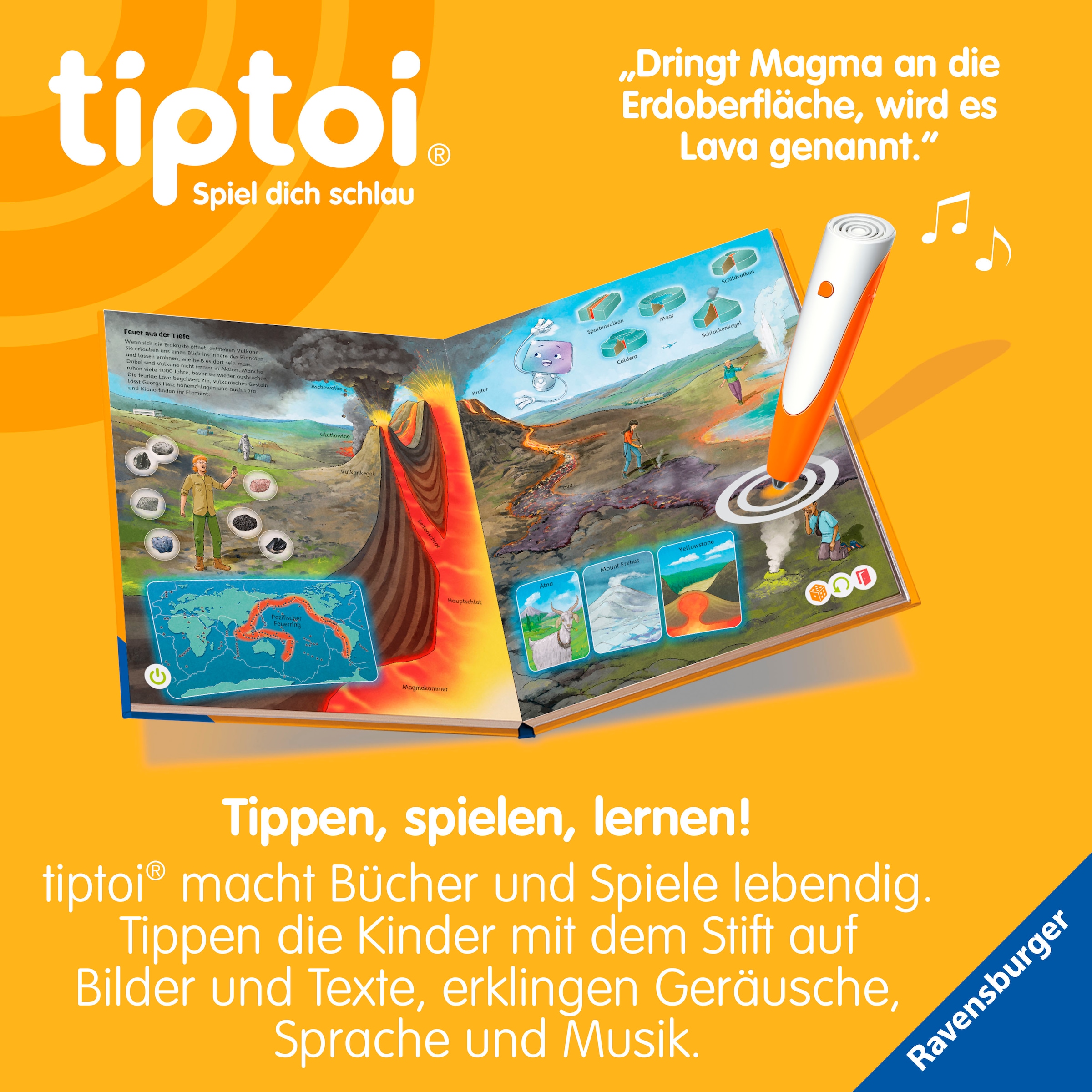 Ravensburger Buch »tiptoi® - Die Erde: Ozeane, Wetter und Vulkane«, Made in Germany