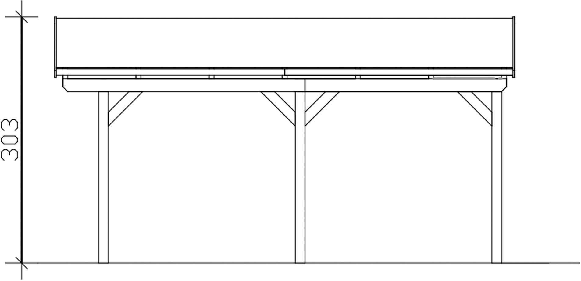 Skanholz Einzelcarport »Fichtelberg«, 273 cm, Anthrazit