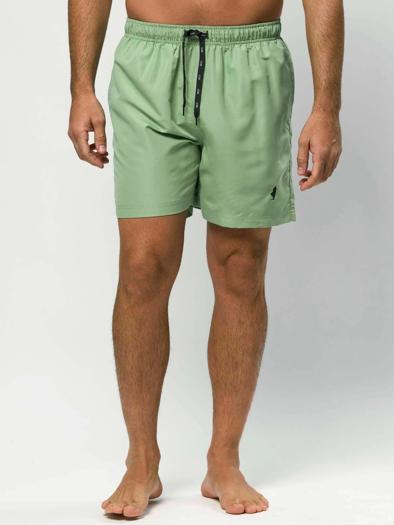 Badeshorts MCS "MCS Swim shorts MCGarland", Gr. L, Normalgrößen, granite grün, Obermaterial: 100% Polyester, Badehosen Badeshorts 2