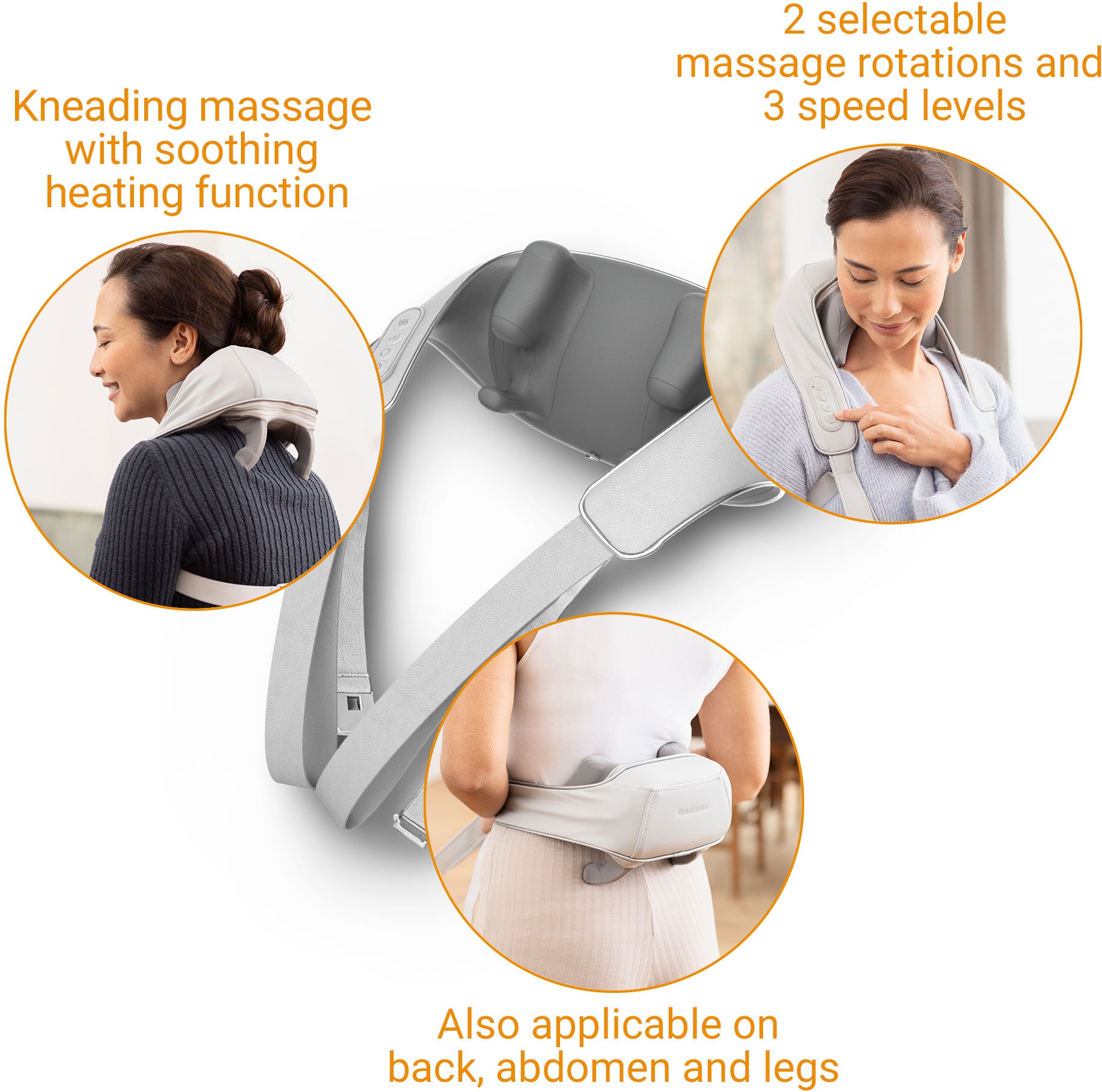 Medisana Nacken-Massagegerät »NM 990«, Kabelloses Nackenmassagegerät mit handsimulierenden Massageköpfen