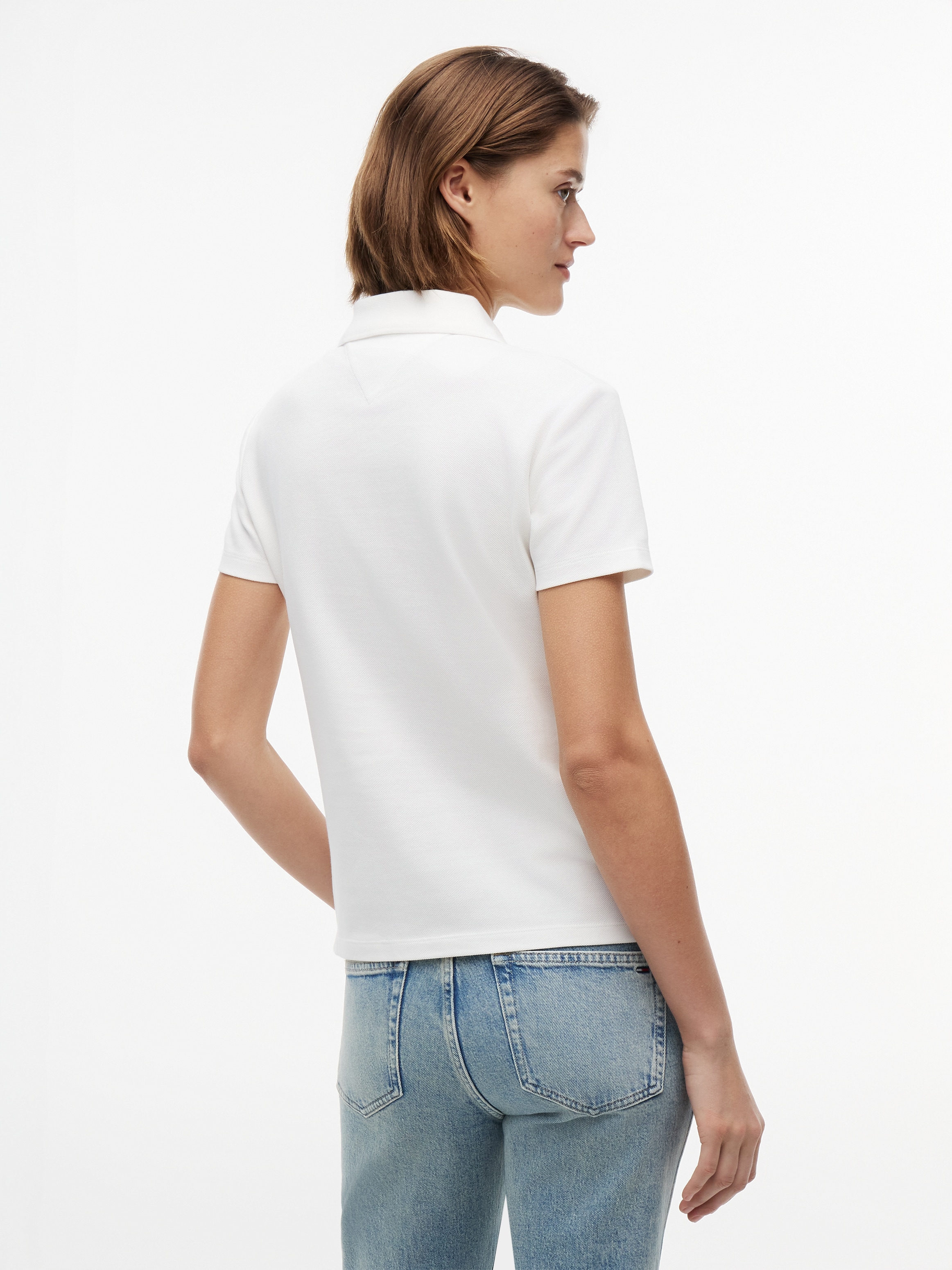 Tommy Jeans Poloshirt »TJW SLIM ESSENTIAL SS POLO« Baumwollmischung, slim fit