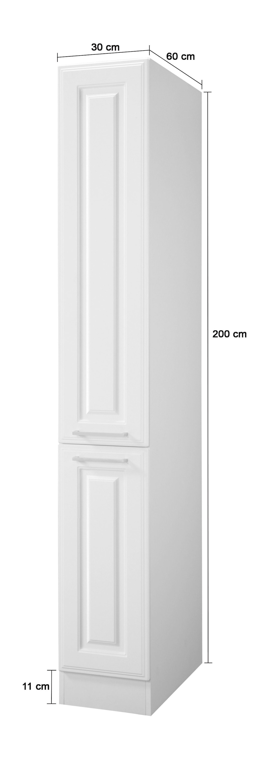 HELD MÖBEL Apothekerschrank »Stockholm, Breite 30 cm«, hochwertige MDF-Fronten, 200 cm hoch, viel Stauraum