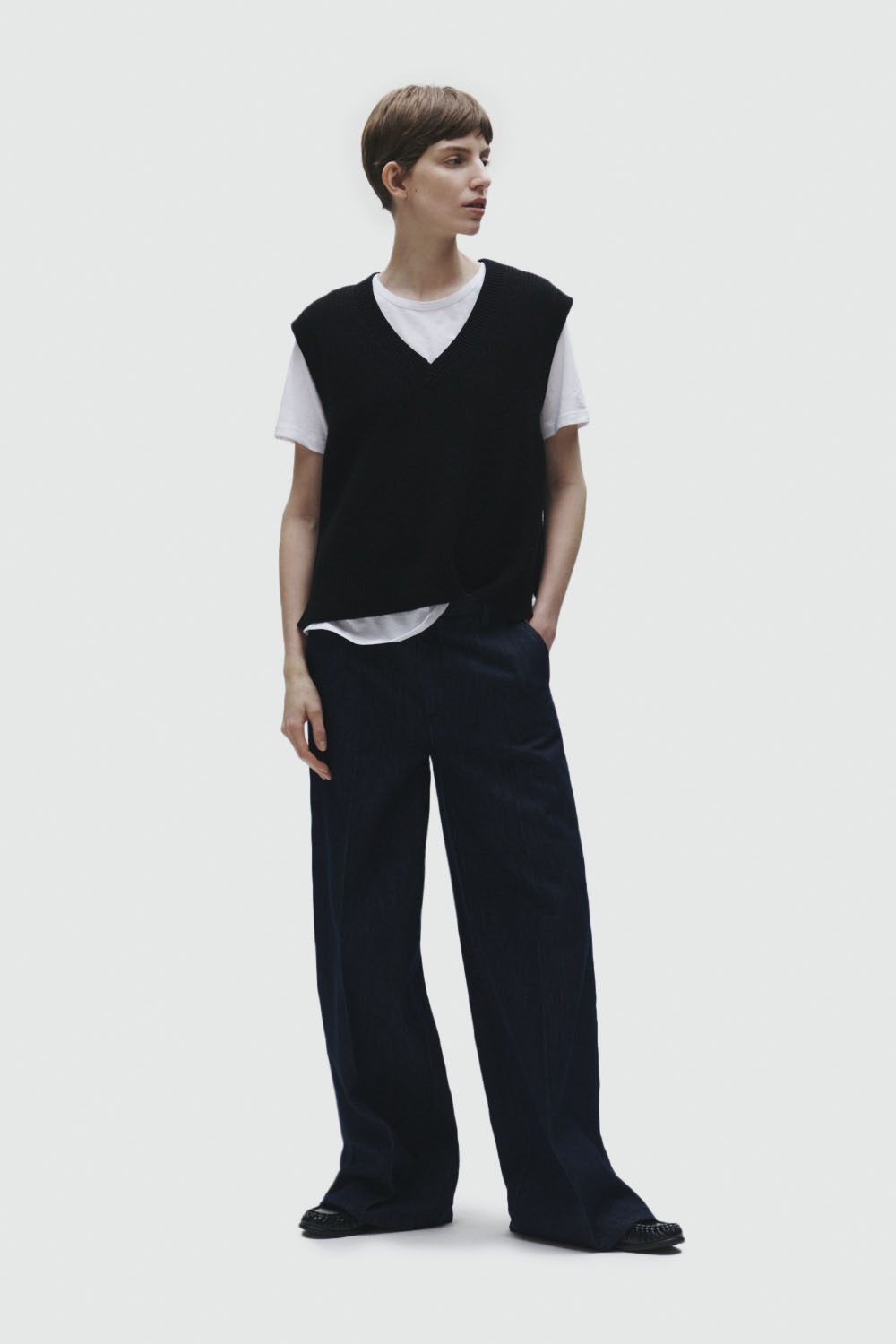 Marc O'Polo DENIM V-Ausschnitt-Pullover »aus reiner Bio-Baumwolle«
