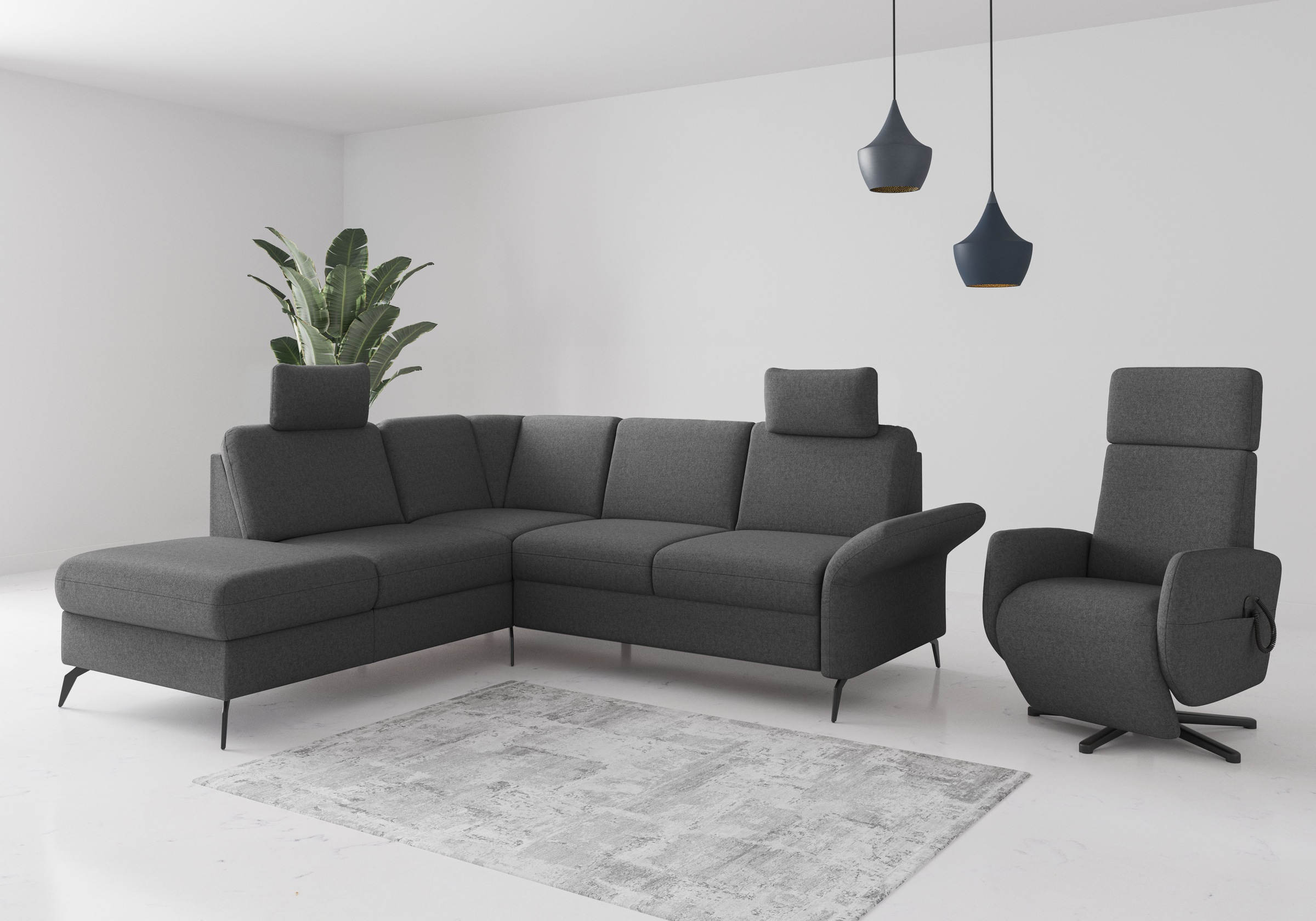 Home affaire Ecksofa »Rochelle« wahlweise mit Bettfunktion, Bettkasten und Armteilverstellung