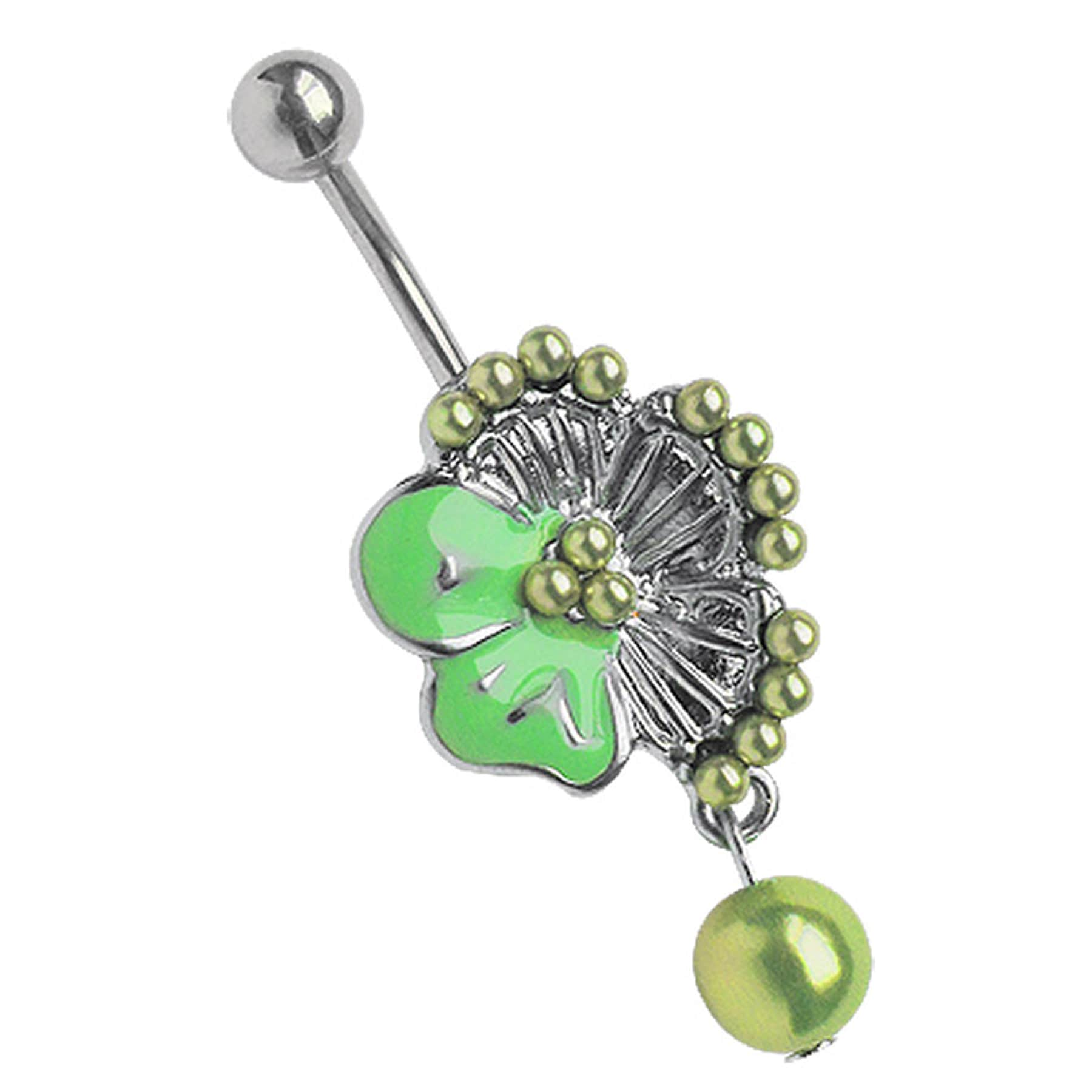 Adelia´s Bauchnabelpiercing »Piercing Bauchnabelpiercing«, Blume mit vielen  kleinen Perlen kaufen | BAUR