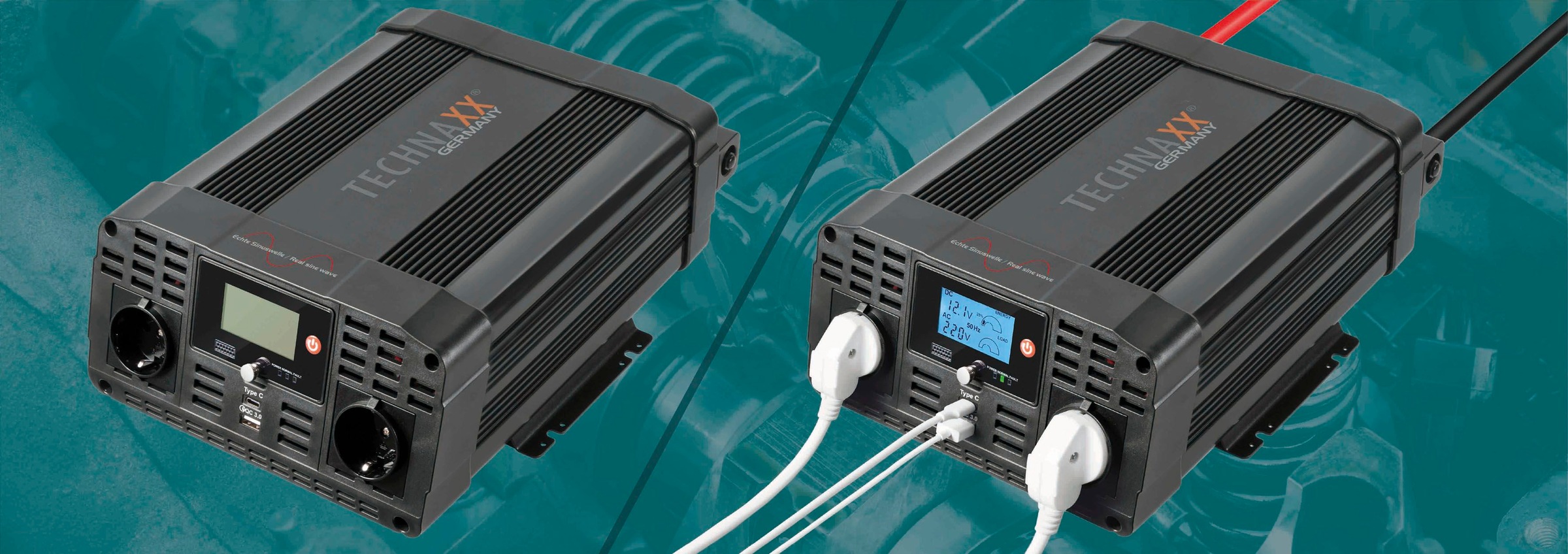 Wechselrichter 12V auf 230V inkl. USB-Anschluss by WATT & CO - Multimedia