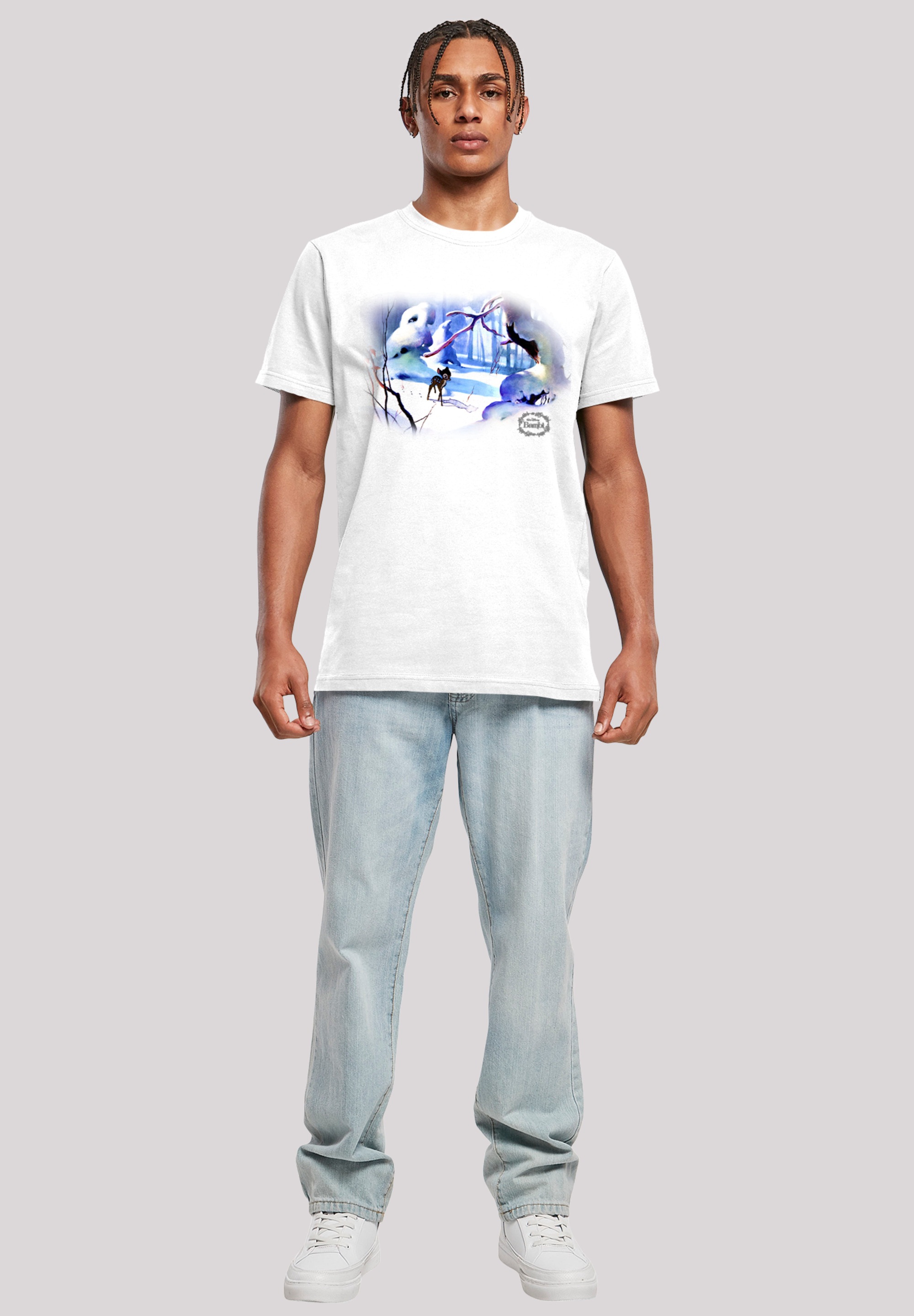 F4NT4STIC T-Shirt »Disney Bambi Snow«, Herren,Premium Merch,Longsleeve,Pullover,Bedruckt