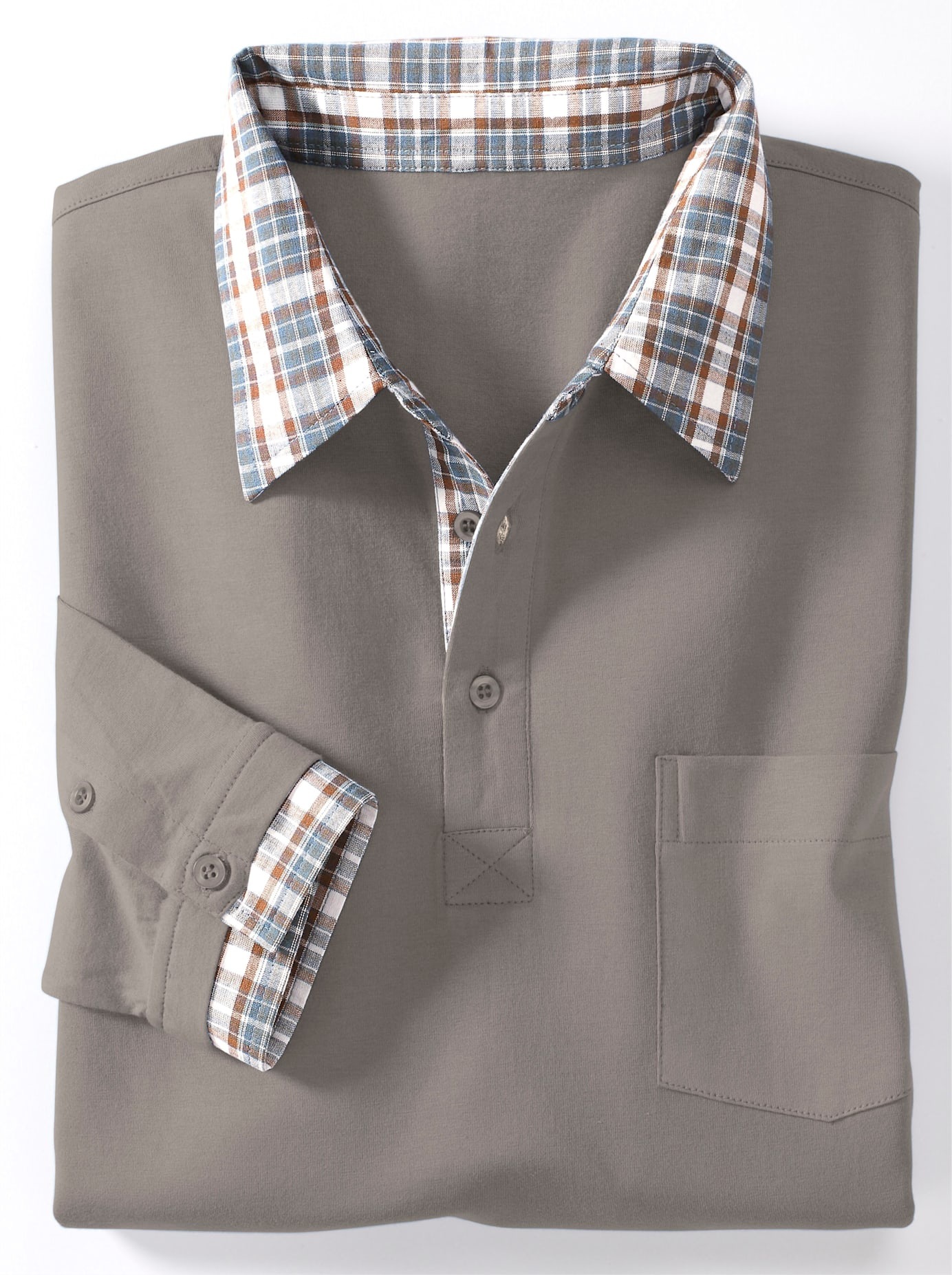 Classic Langarm-Poloshirt "Poloshirt" 1 Stk. tlg. günstig online kaufen