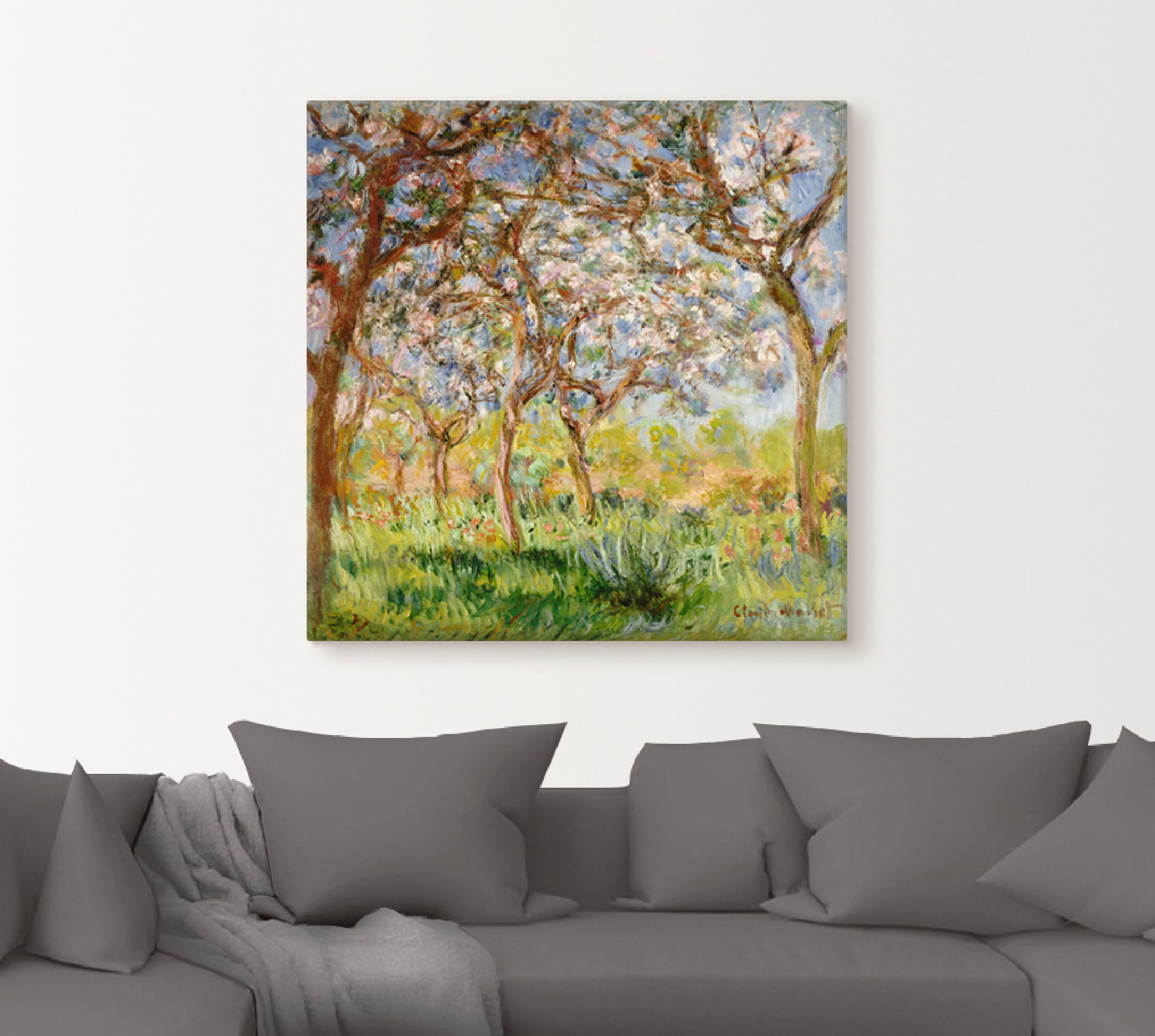 Artland Wandbild »Frühling in Giverny.«, Wiesen & Bäume, (1 St.), als Leinwandbild, Poster in verschied. Größen