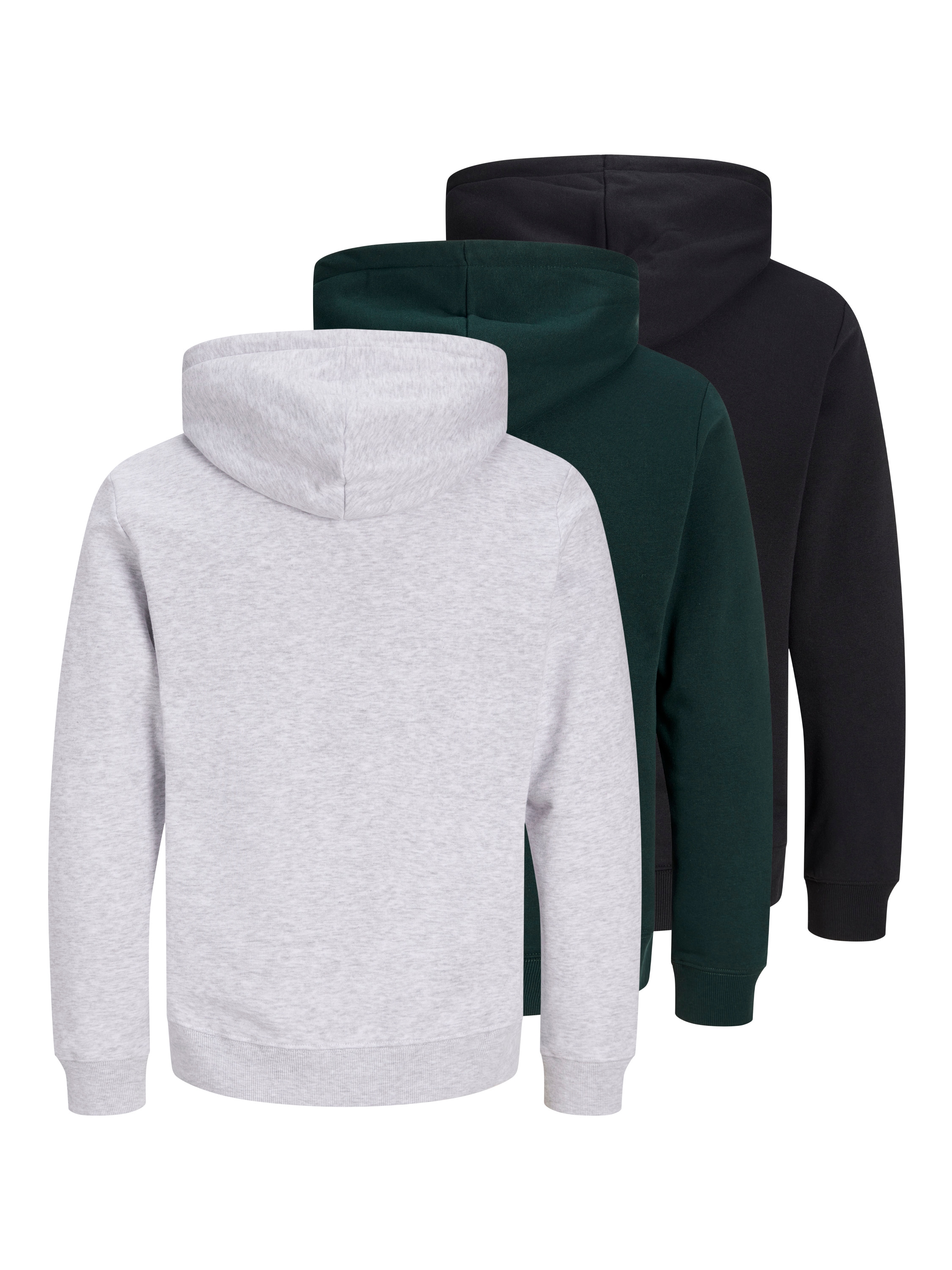 Jack & Jones Kapuzensweatshirt »JJAERO SWEAT HOOD 3PK MP«, 3 Materialmix, regular fit
