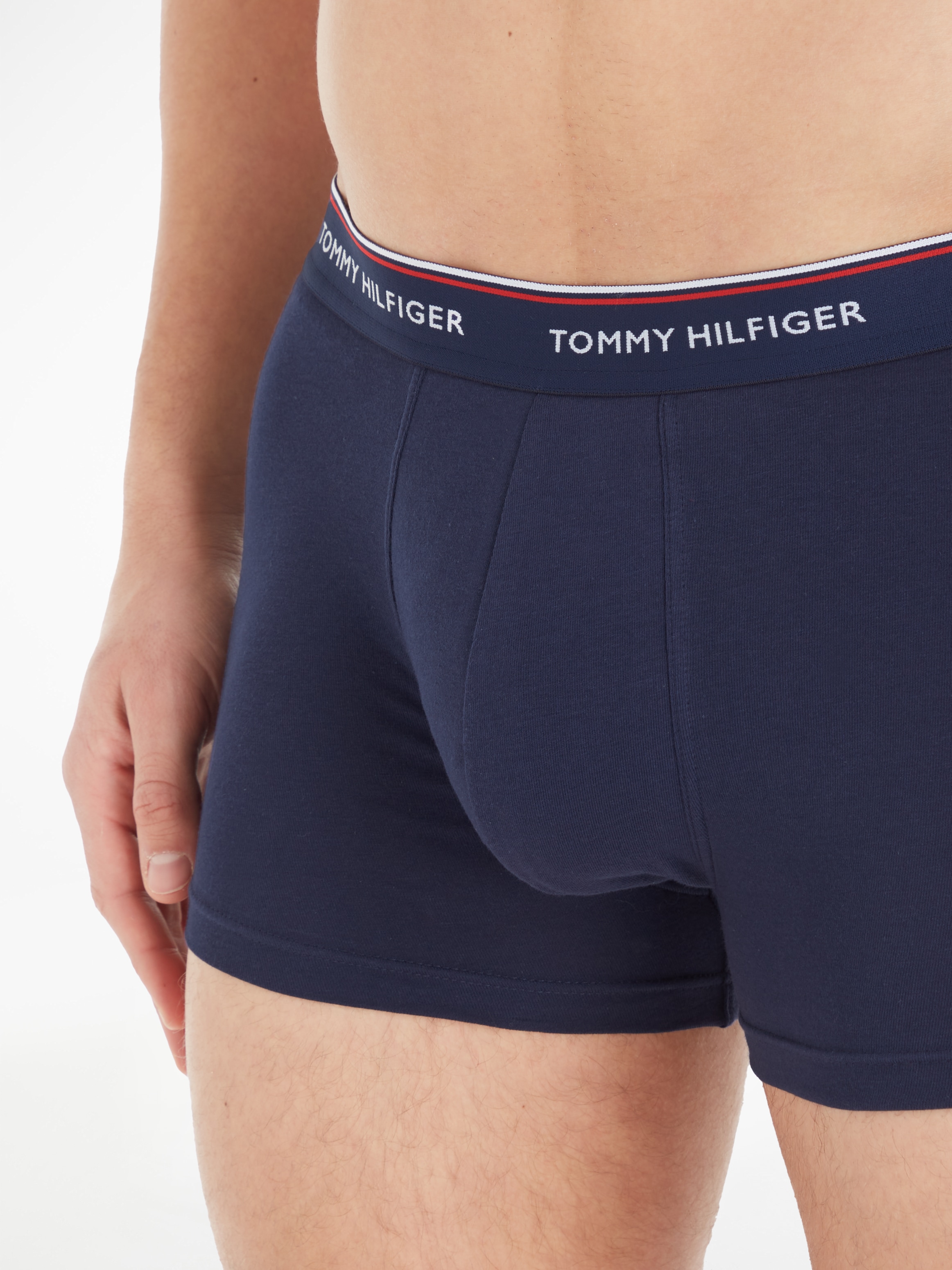 Tommy Hilfiger Underwear Webboxer, (3 St.), mit Streifen und Logo-Schriftzug im Webbund